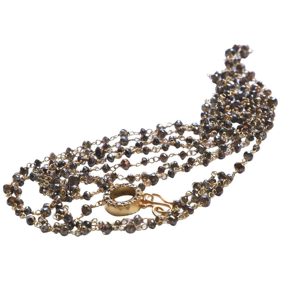 chocolate-diamond-beaded-necklace