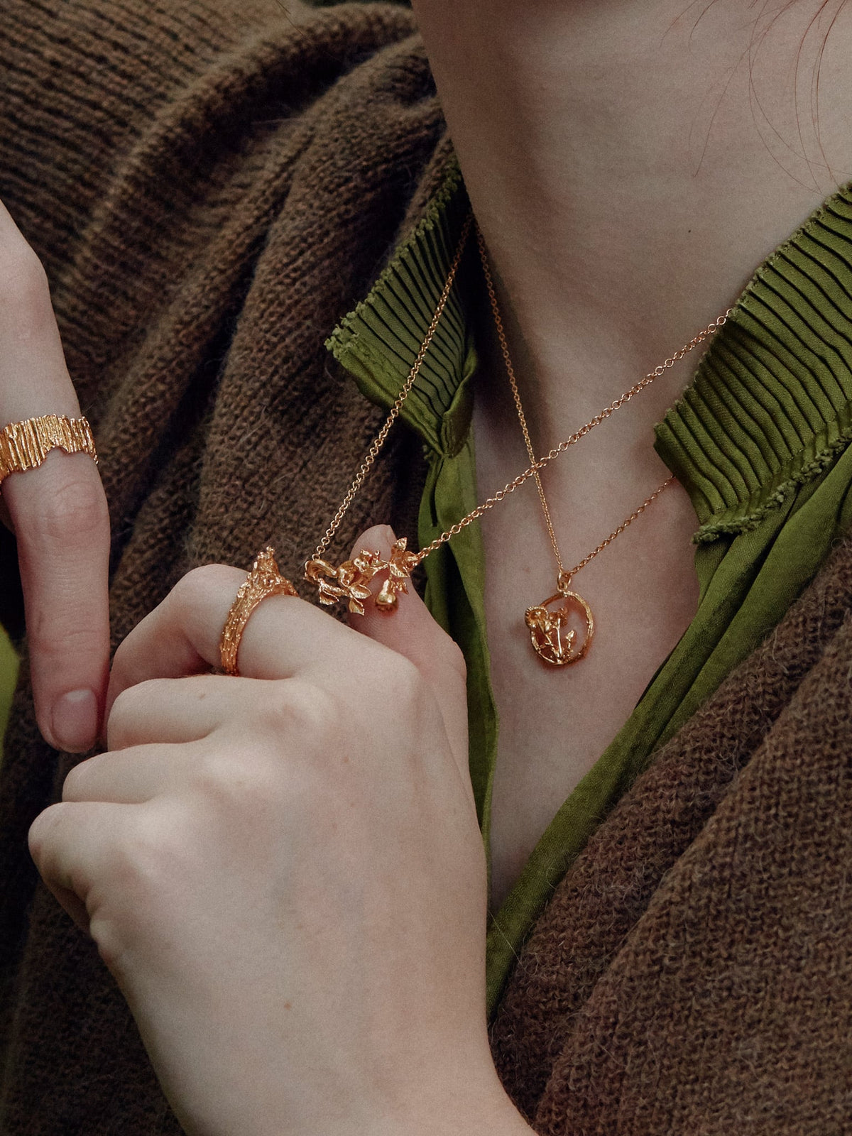 Mushroom Patch Loop Necklace