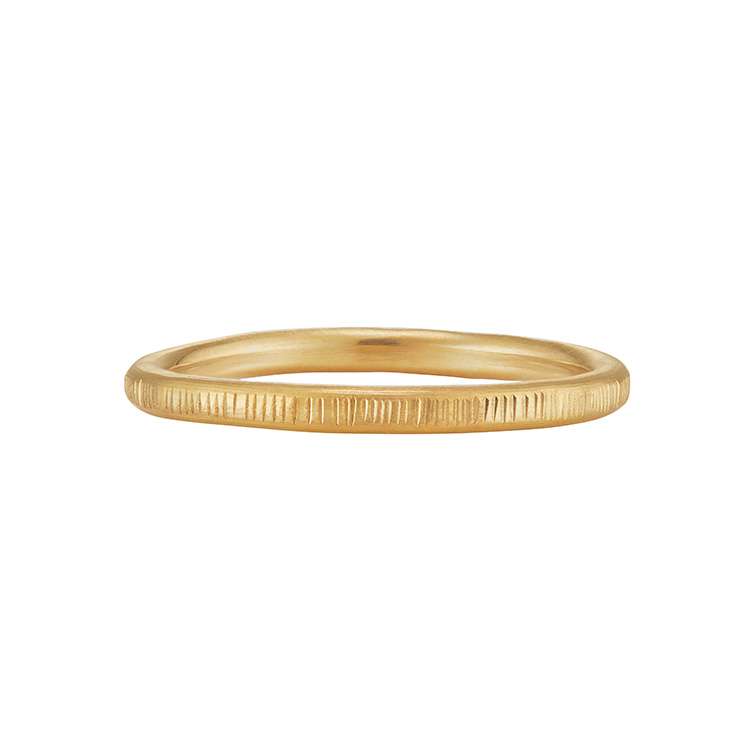 Ina — Hand-Stamped 18ct Fairmined Gold Wedding Band