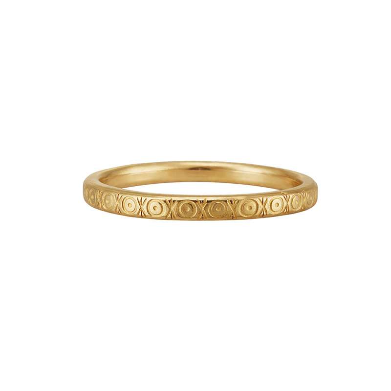 Inipi — Circle-Stamped 18ct Fairmined Gold Wedding Band