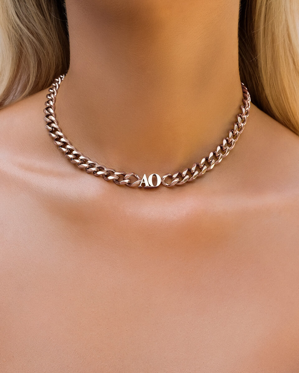 Initial Choker (Rose Gold)