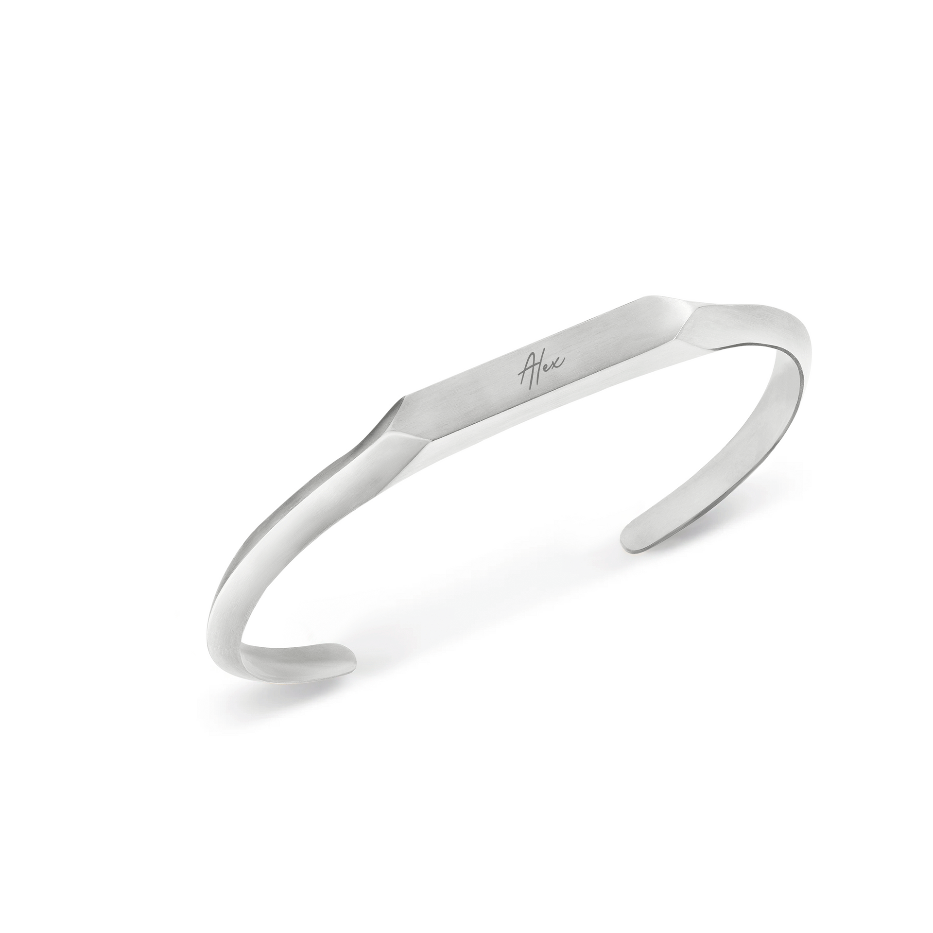 Intersection Cuff Bangle (Silver)