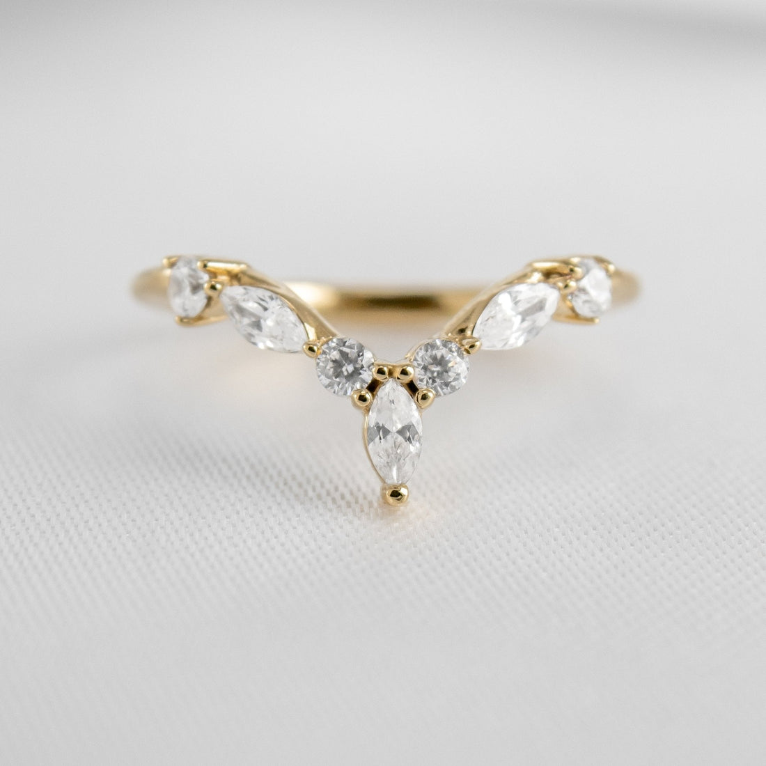 The Jaden Marquise Diamond Chevron Ring