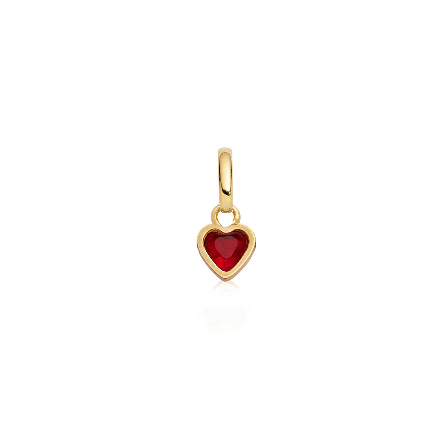 Stories Mini Heart Birthstone Pendant (Gold)