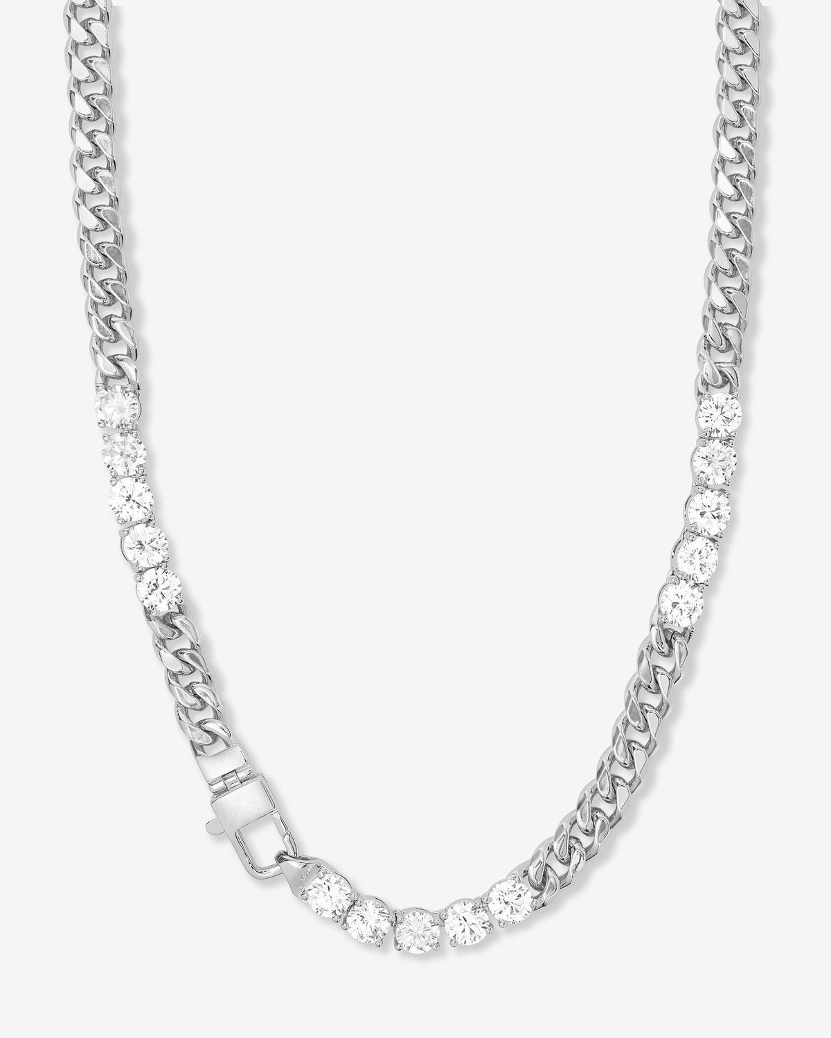 Julian's Obsessed with Diamonds Necklace 6.8mm - Silver|White Diamondettes