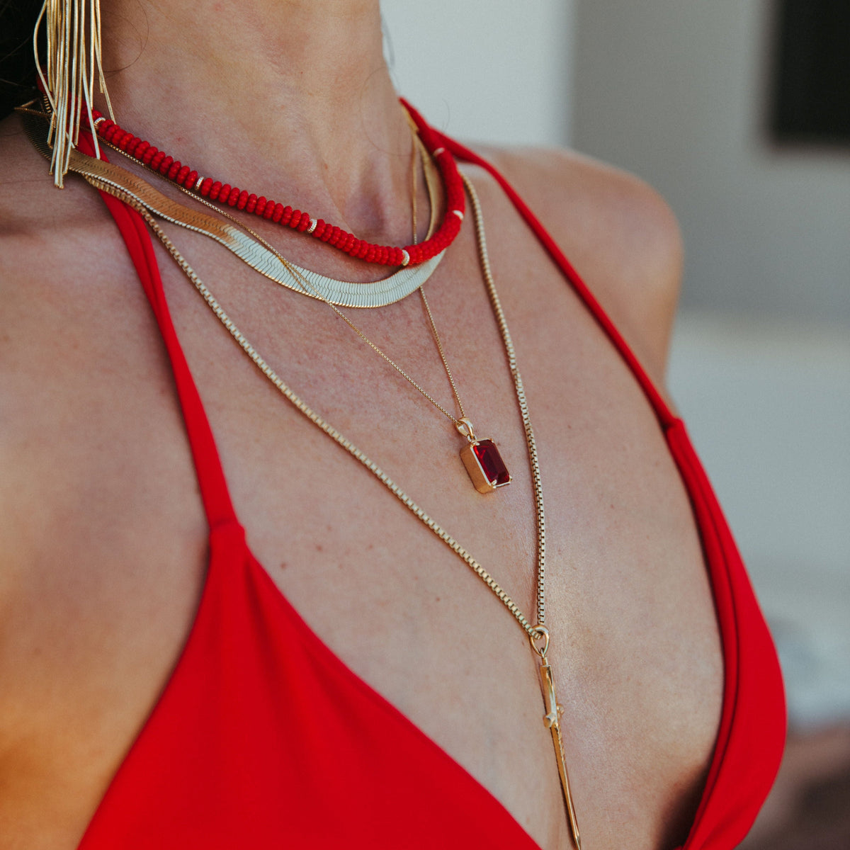 The Nora Pendant - Ruby (Ships Mid September)