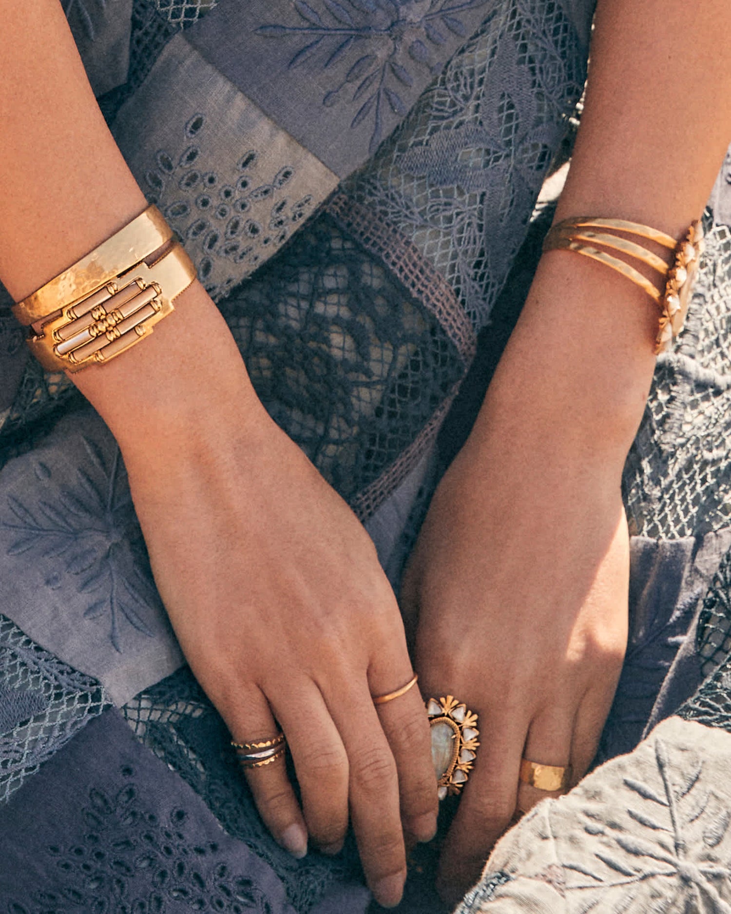 ember-gold-statement-metal-cuff-in-bronze-veined-turquoise-magnesite-red-oyster-swarovski