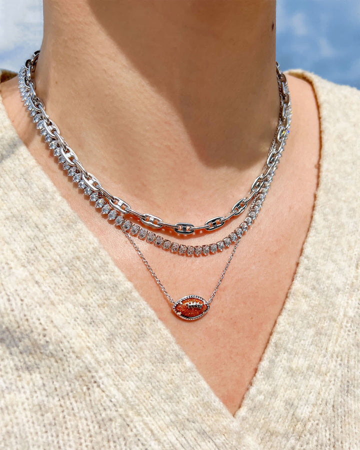 football-silver-short-pendant-necklace-in-orange-goldstone-swarovski