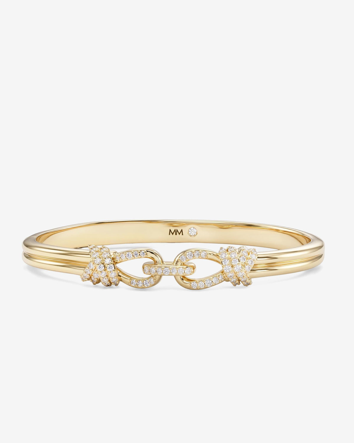Knot Cuff - Gold|White Diamondettes