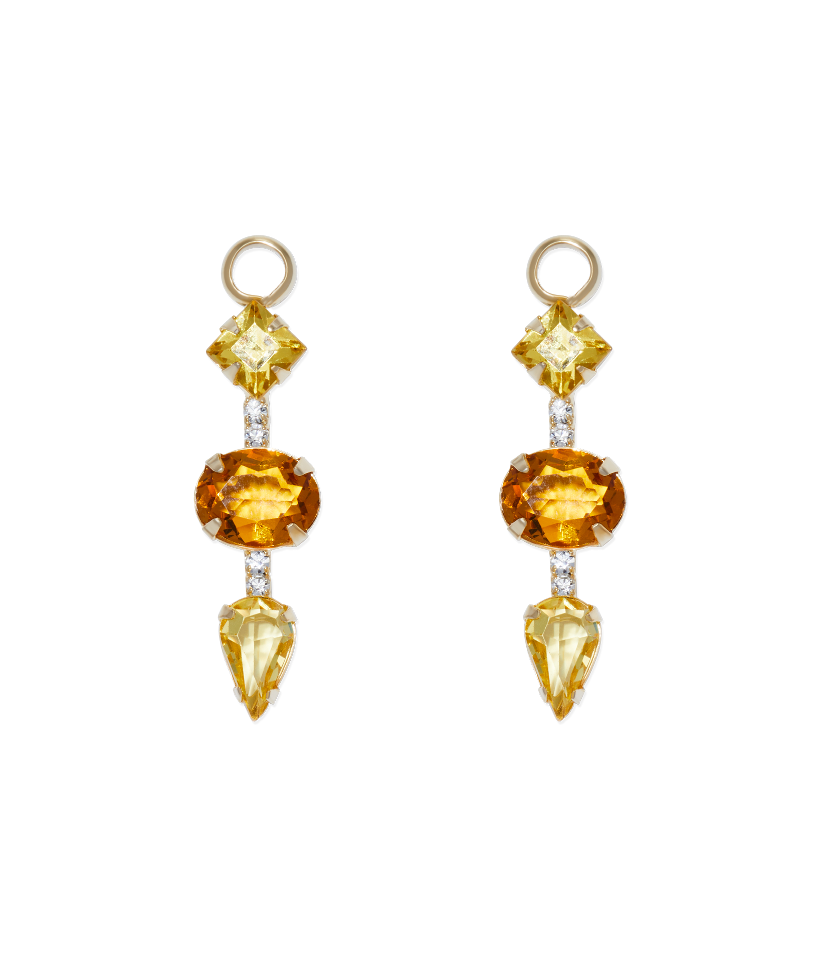 Light Topaz Huggie Charms
