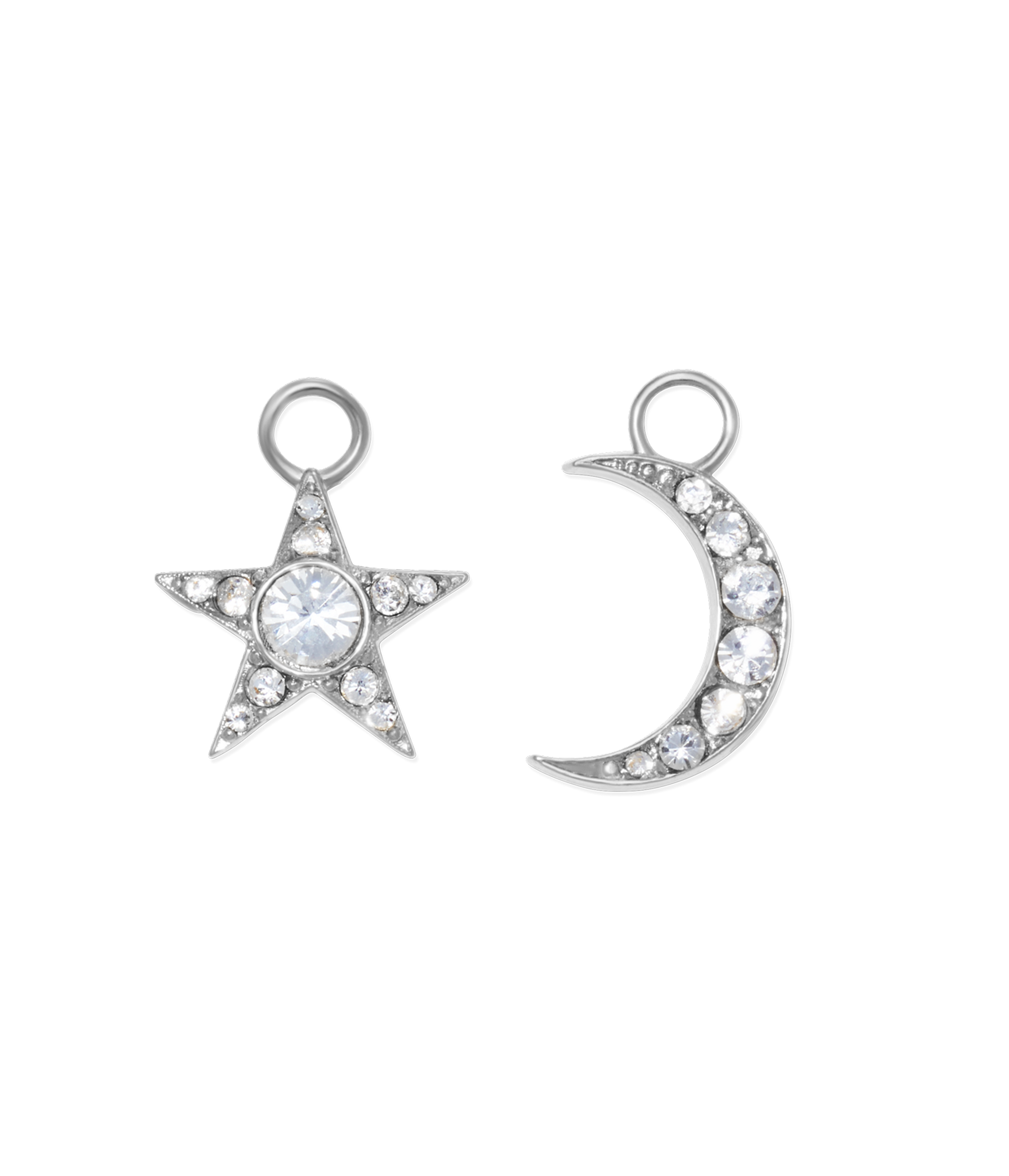 Moon and Star Huggie Charms