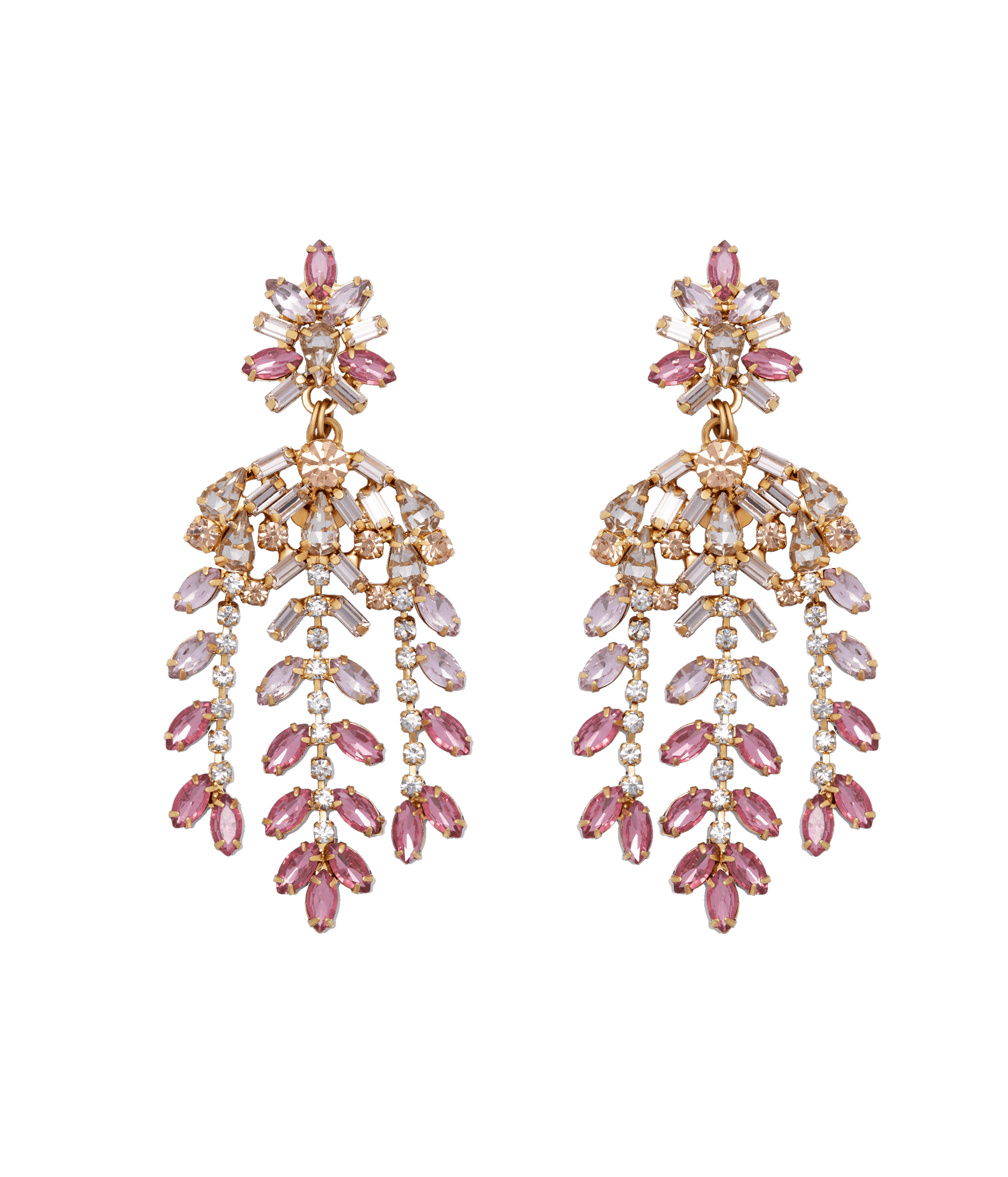 Elena Statement Earrings in Pink