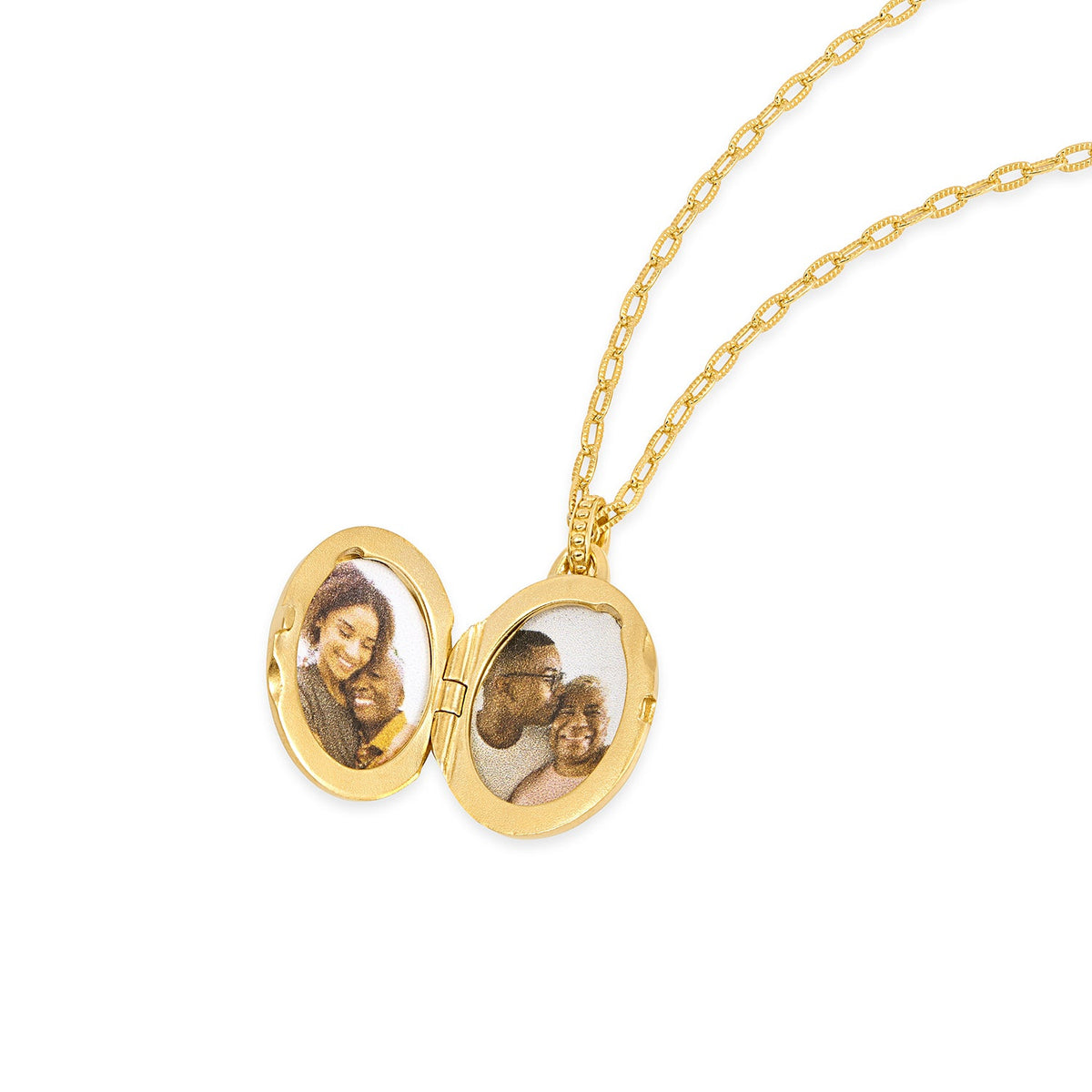 Oval 'Starburst' Diamond Photo Locket