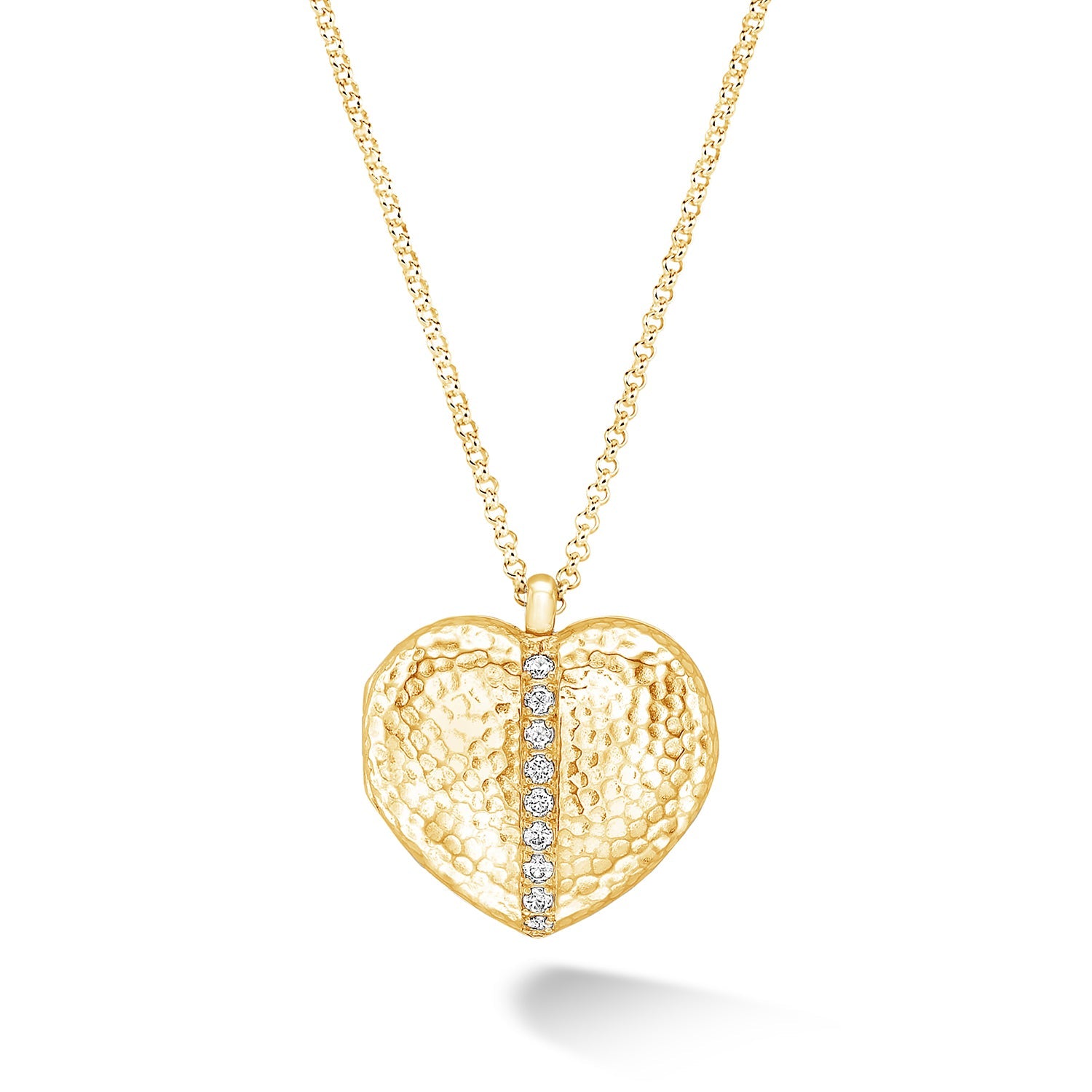 White Sapphire 23mm Heart Lumiere Locket