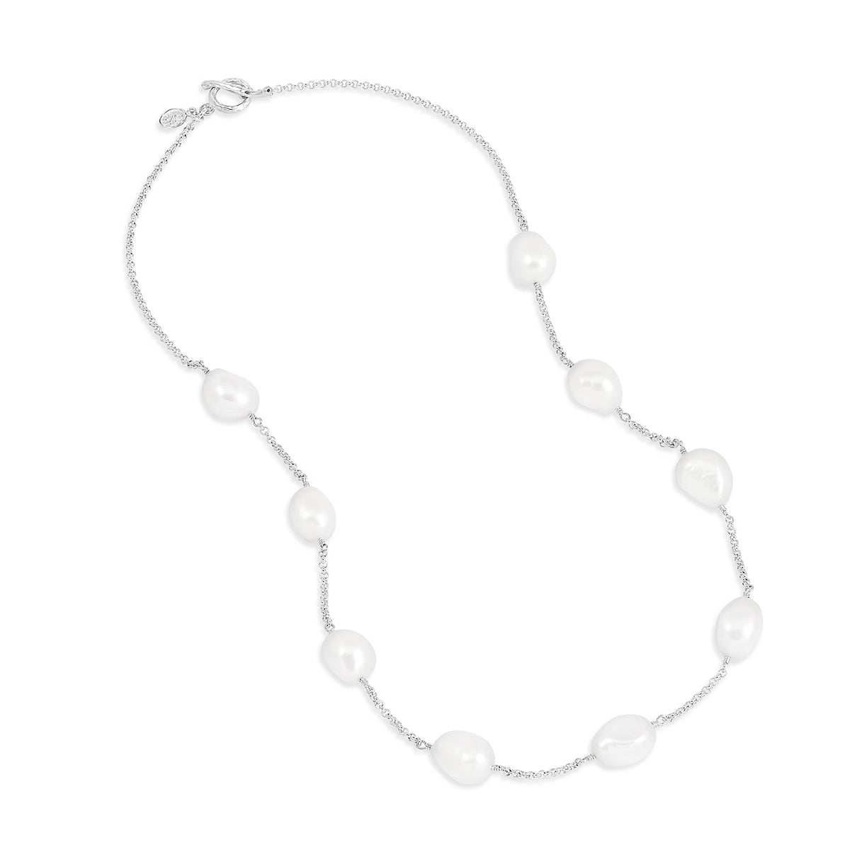 White Baroque Luna Pearl™ Chain Necklace