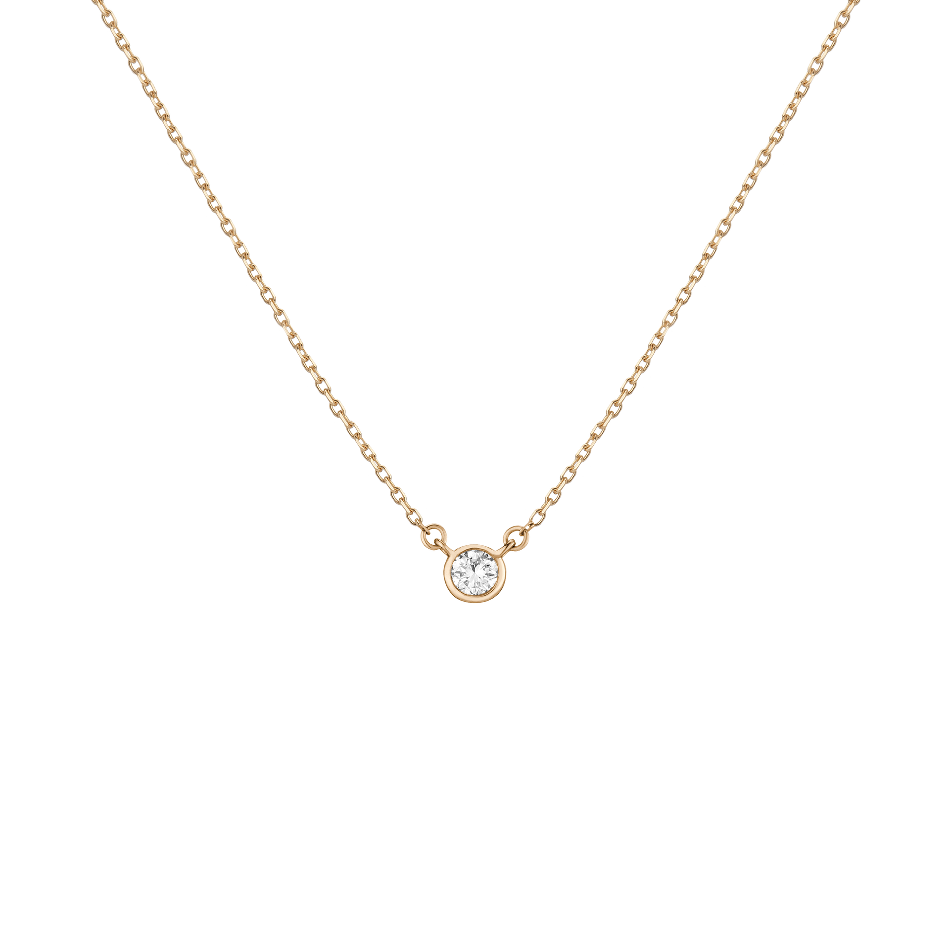 Medium Lab Grown Diamond Bezel Necklace