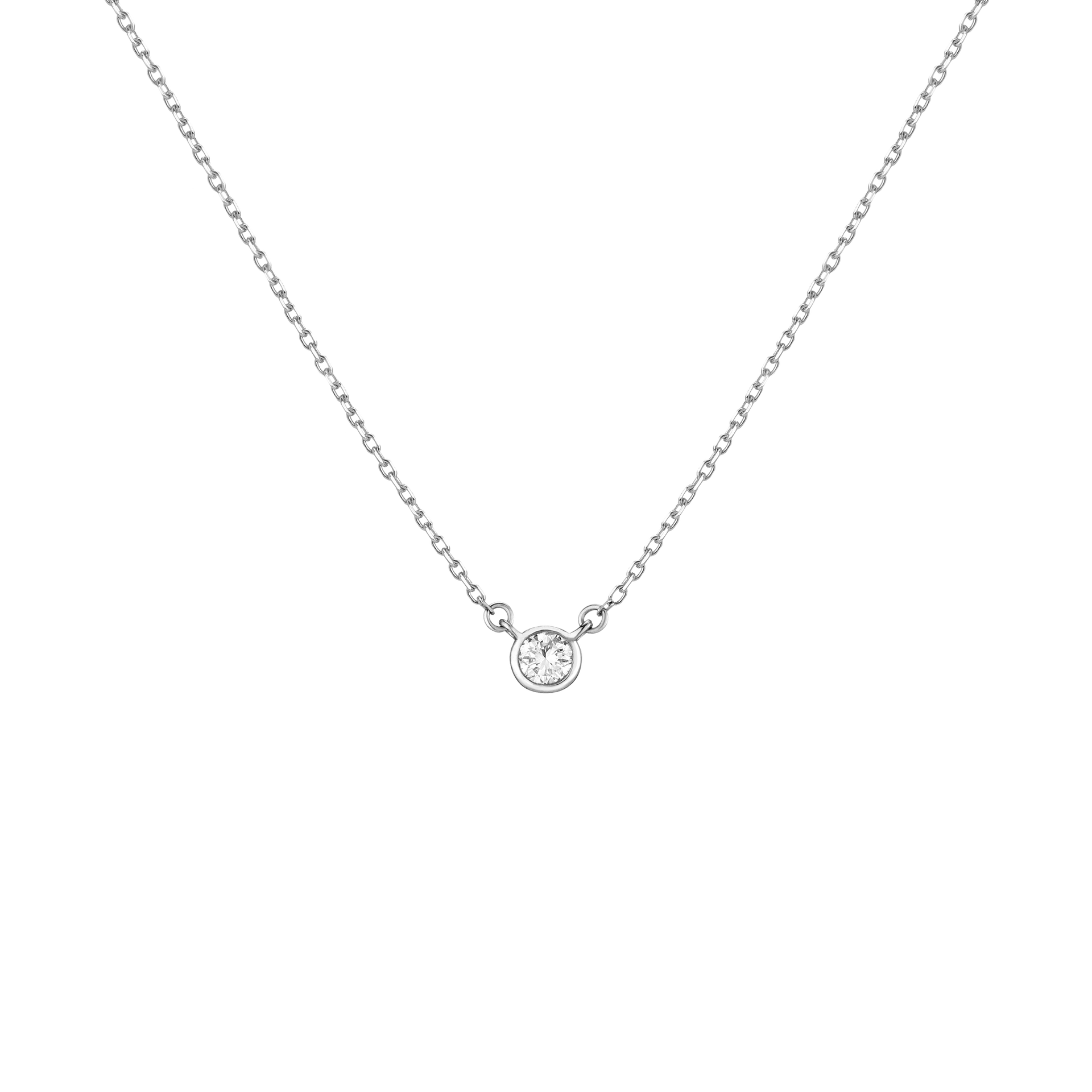Medium Lab Grown Diamond Bezel Necklace