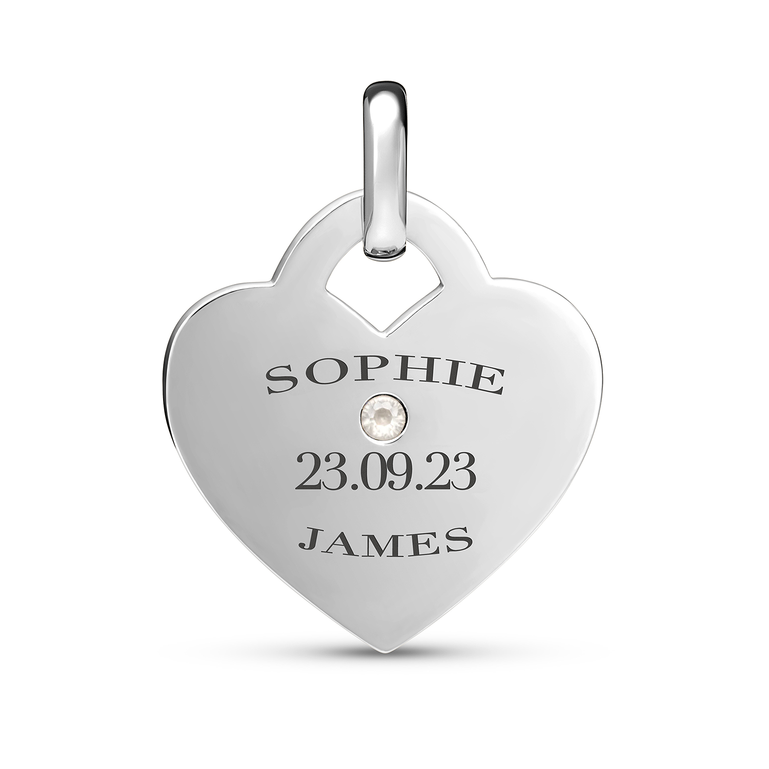 Heart Token Necklace (Silver)