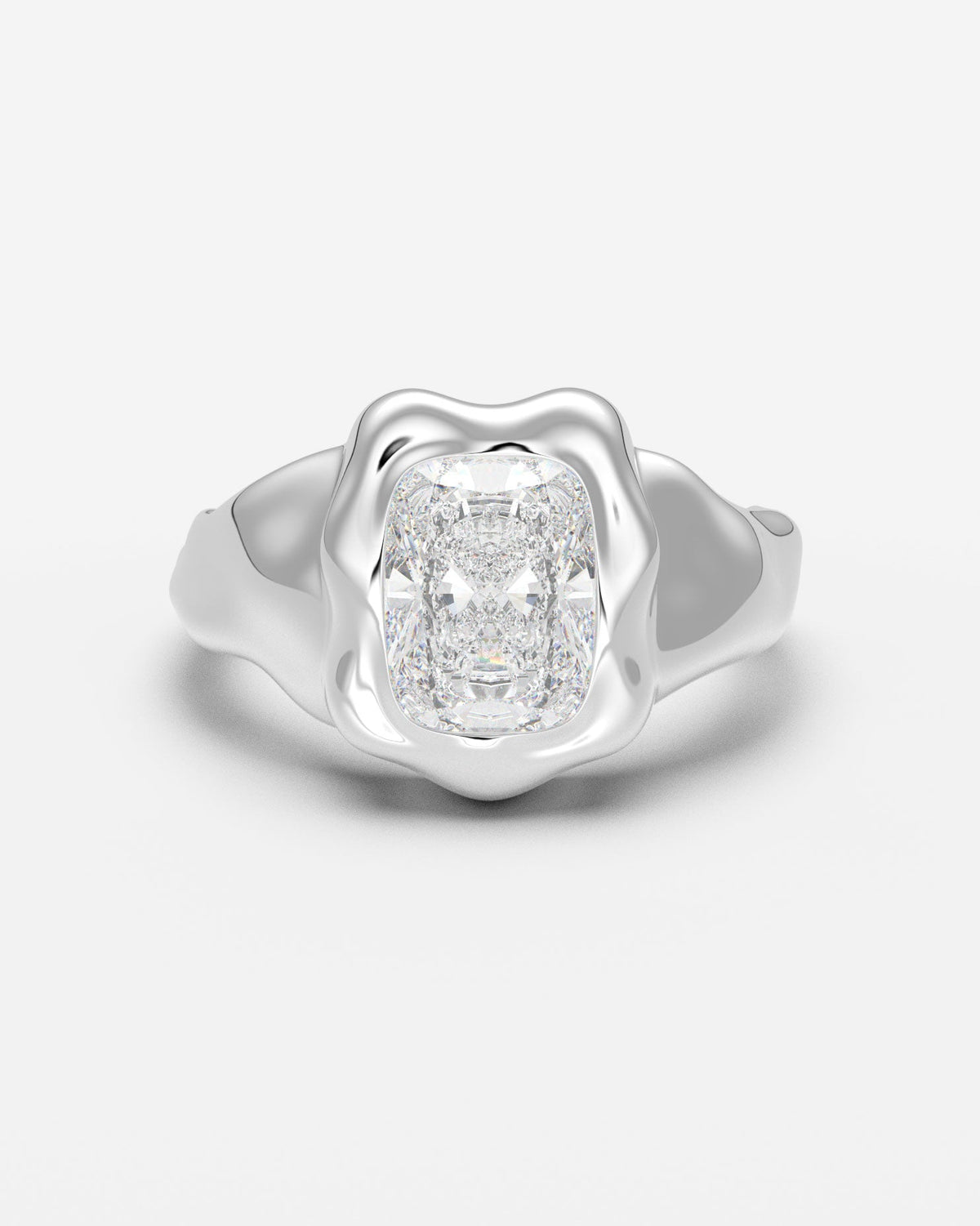 The Legacy Diamond Signet — Elongated Cushion