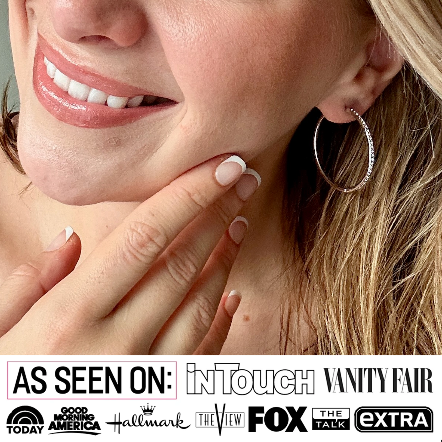 Leslie 18k White Gold Plated 10mm/40mm Hoop Earrings with Swarovski Crystals