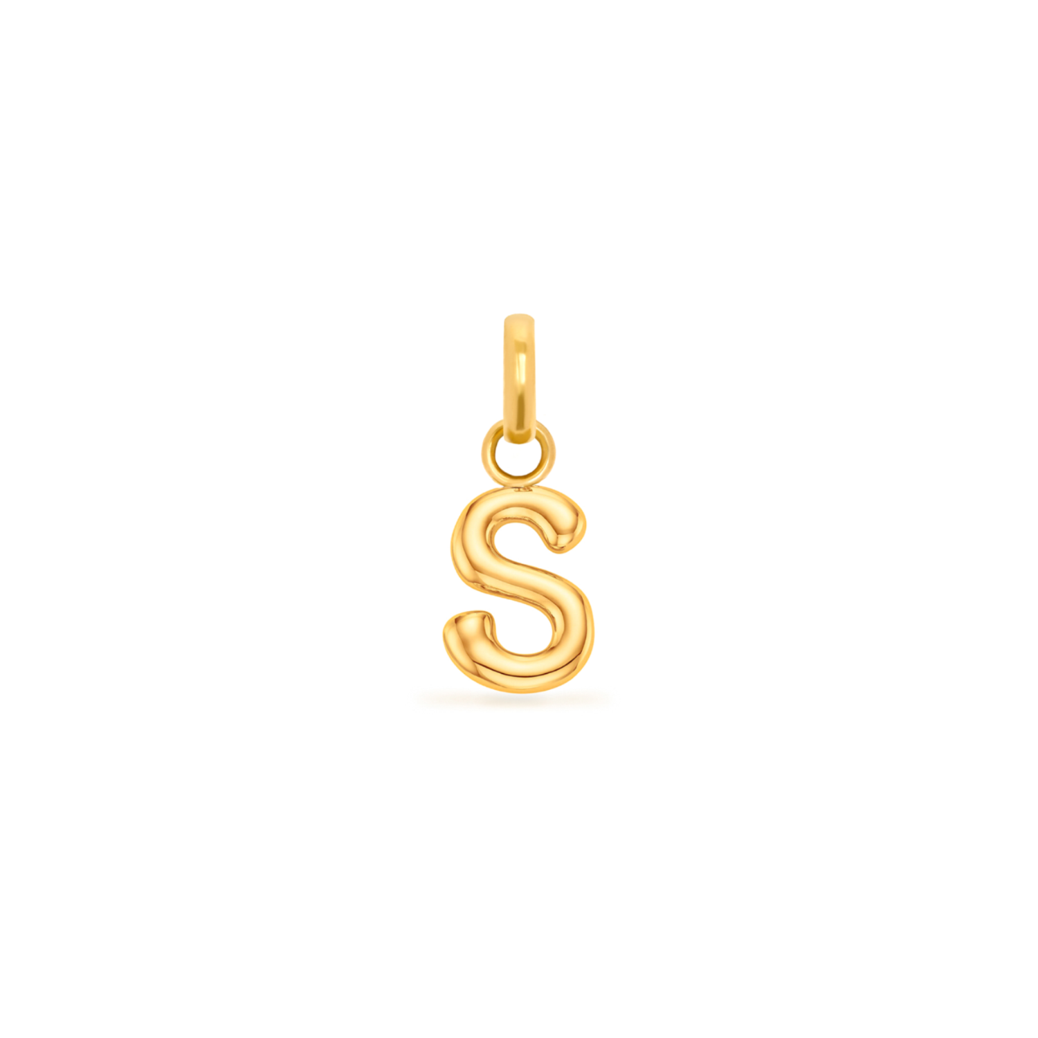Mini Molten Initial Pendant (Gold)