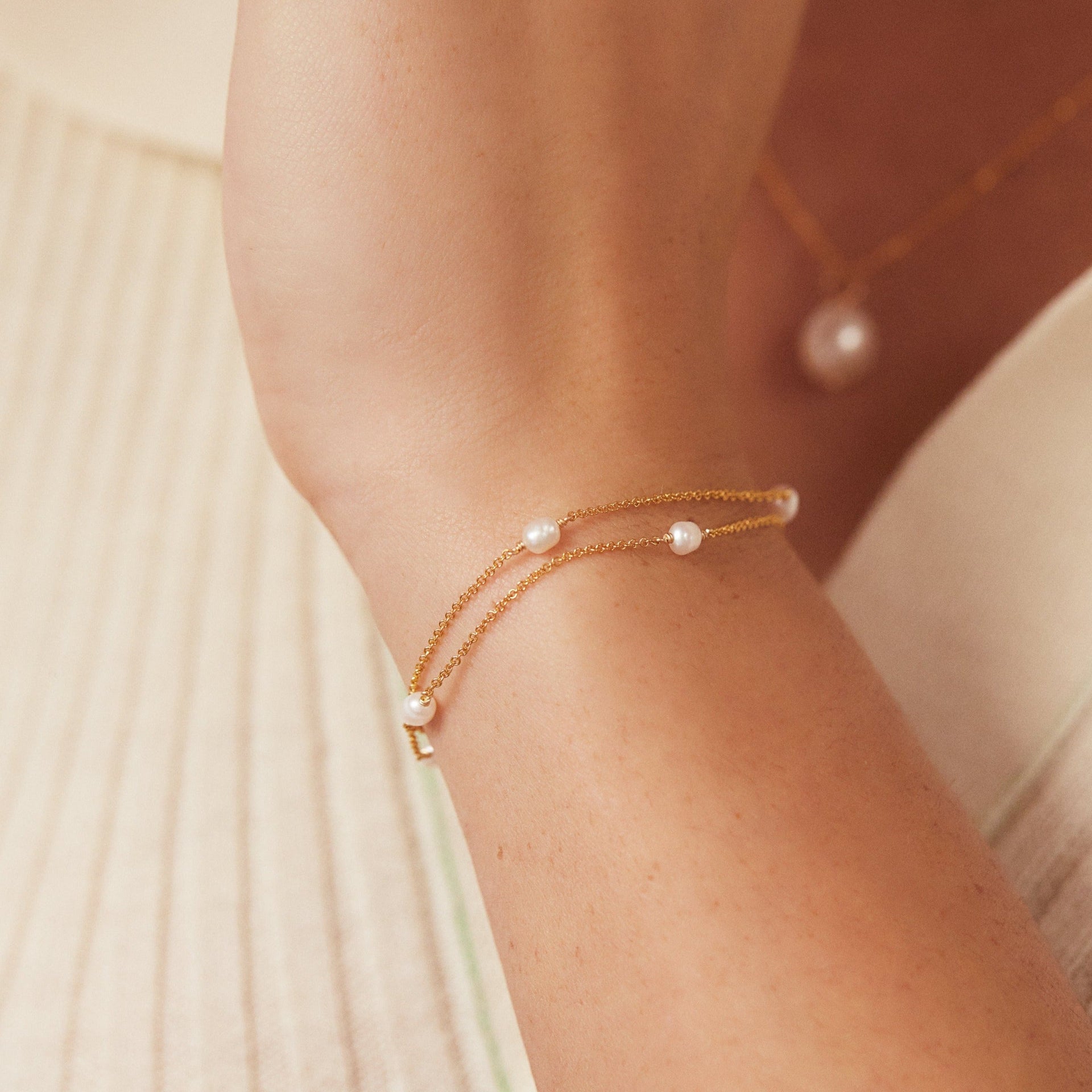 Gold Layered Seed Pearl Bracelet