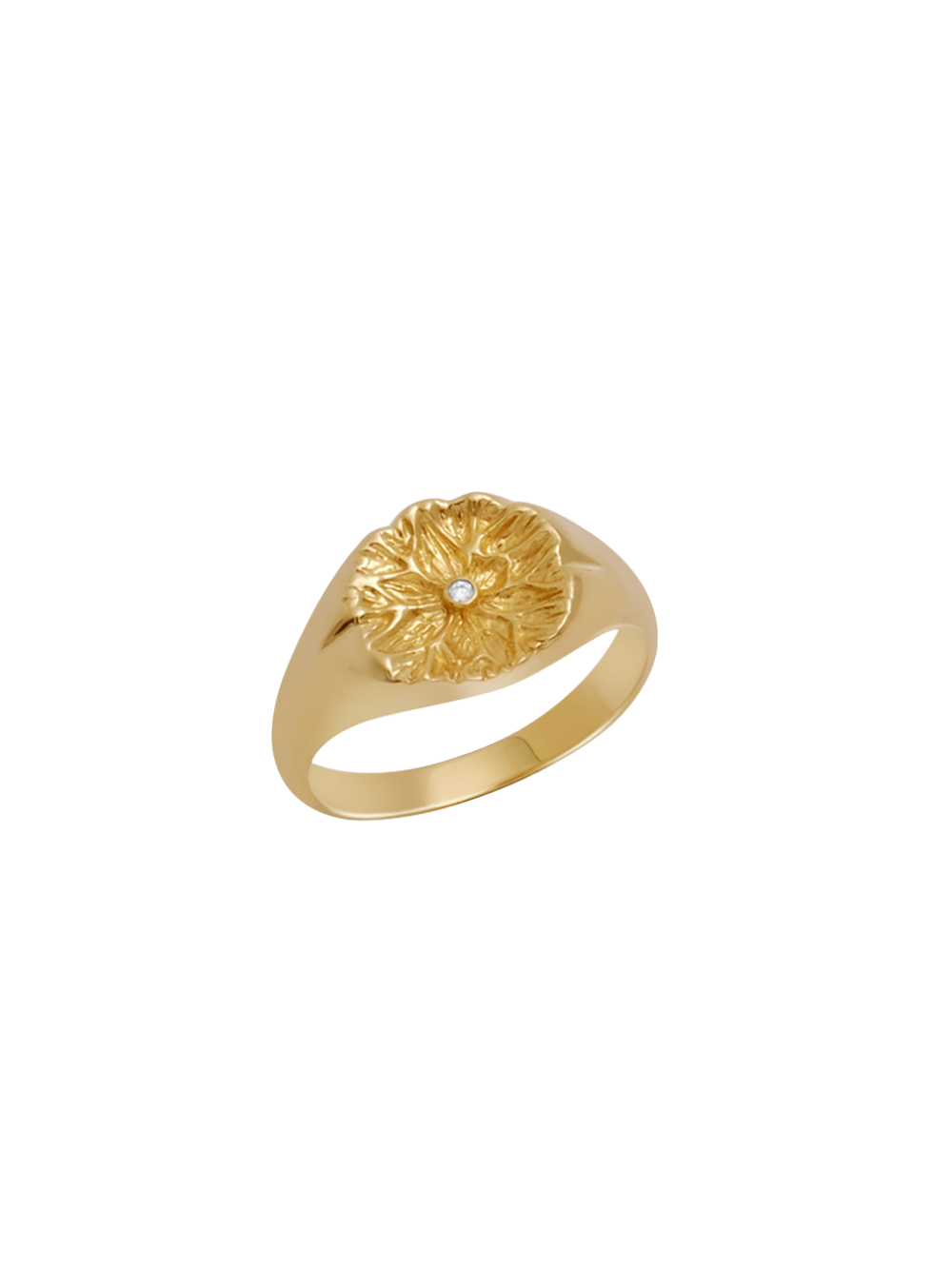 18K Lilypad Signet