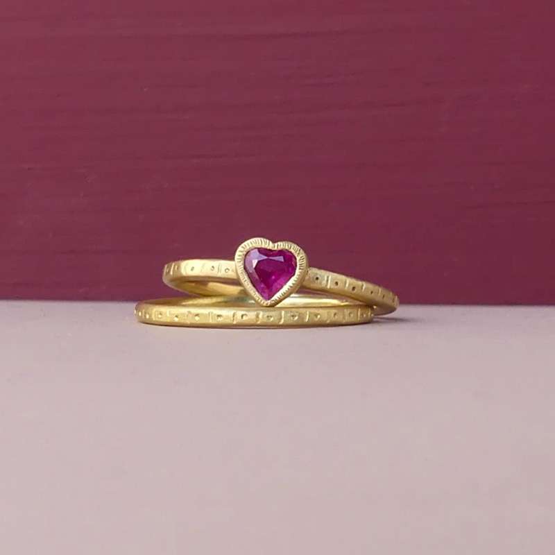 The Lippika Ruby Heart Ring