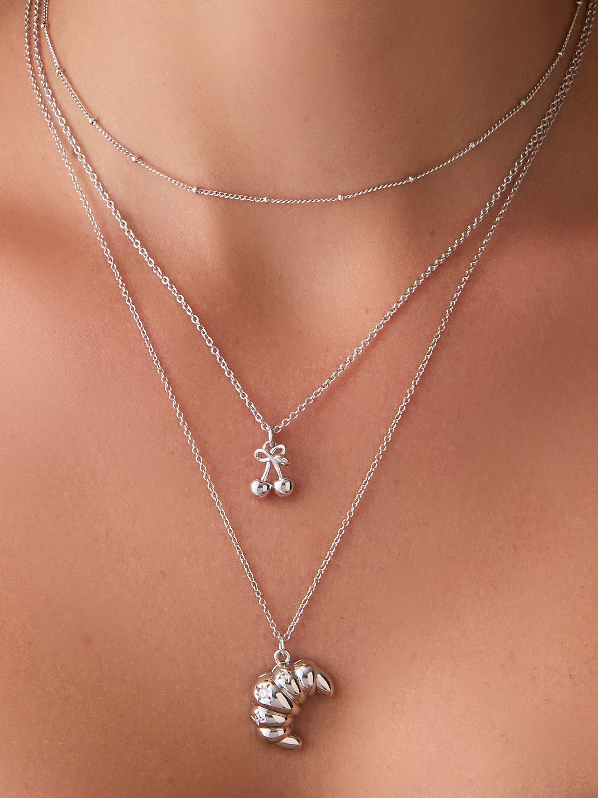 Cherry Silver Necklace