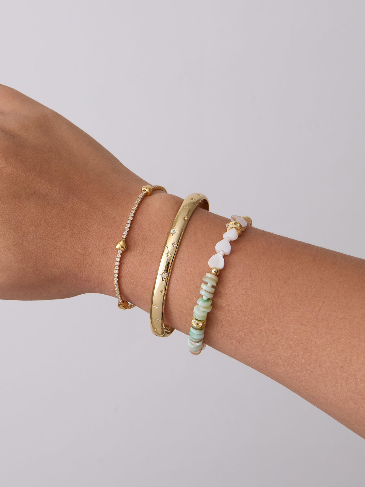 Midnight Hour Gold Bangle