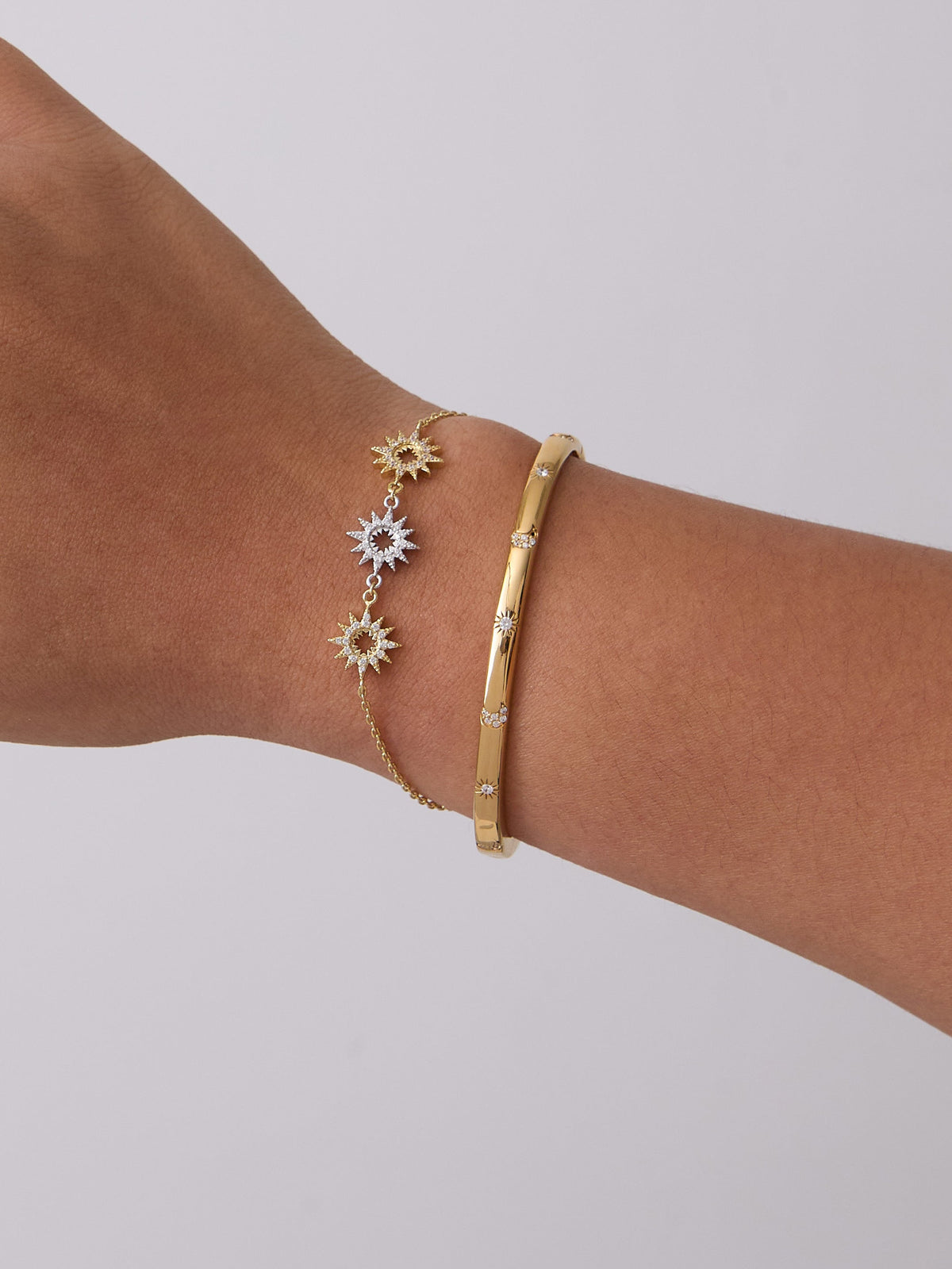 Sunlit Trio Gold Bracelet