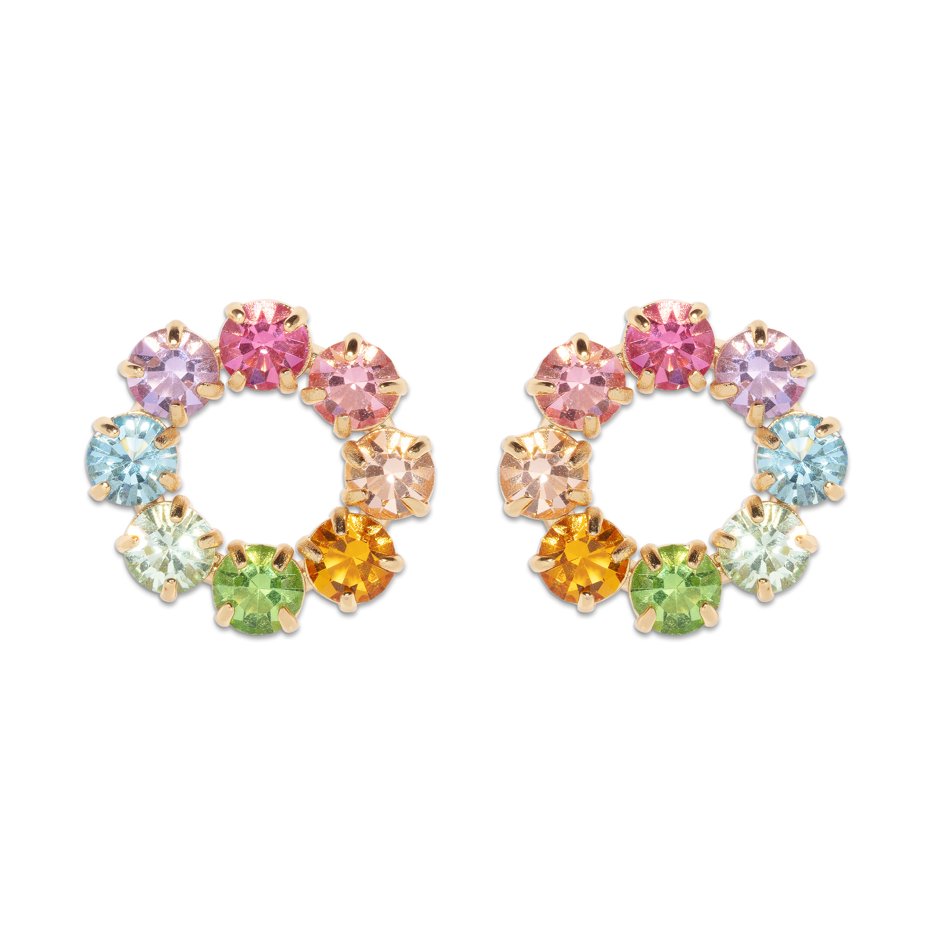 Kaleidoscope Rainbow Hoop Earrings