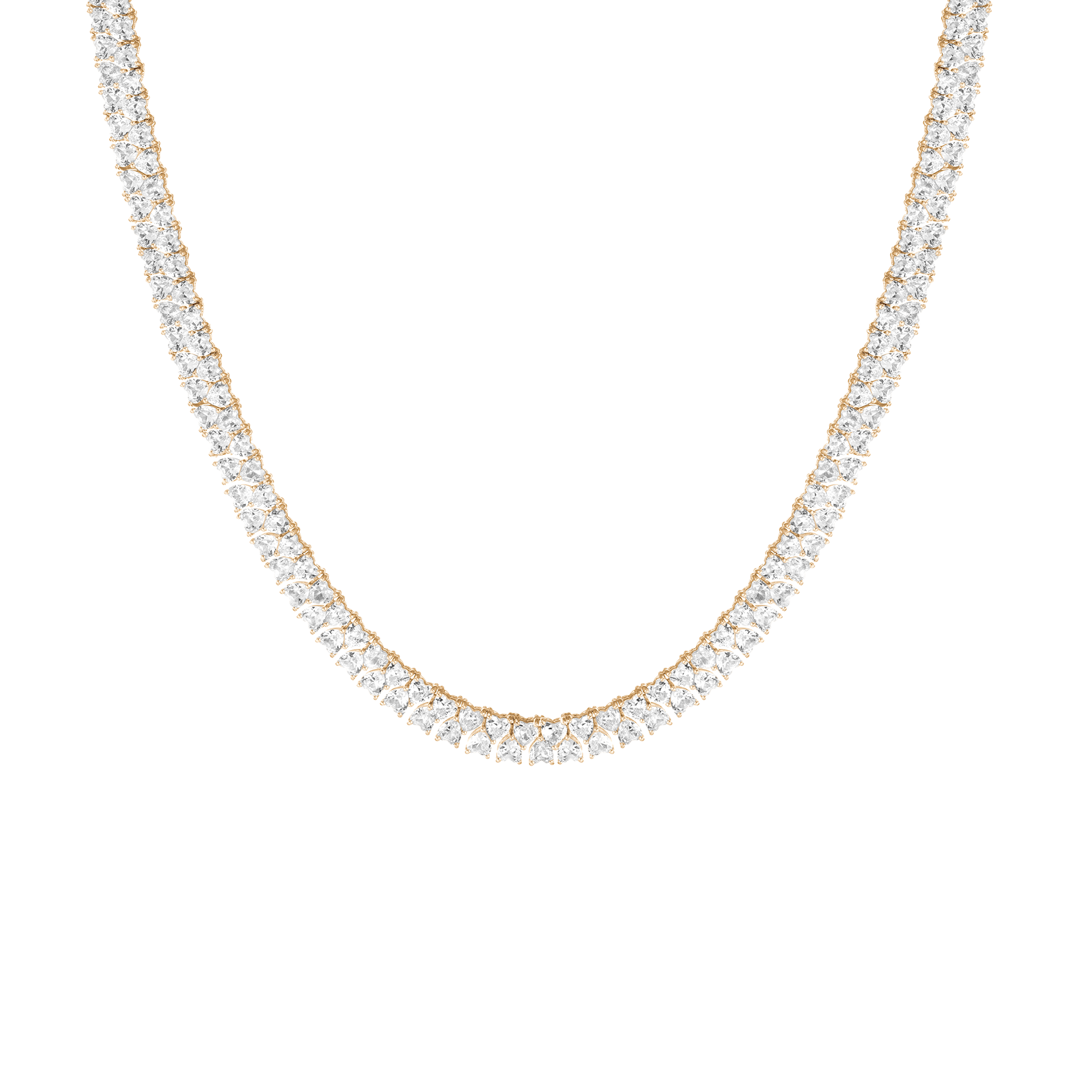 Lab Grown White Sapphire Love Affair Tennis Necklace