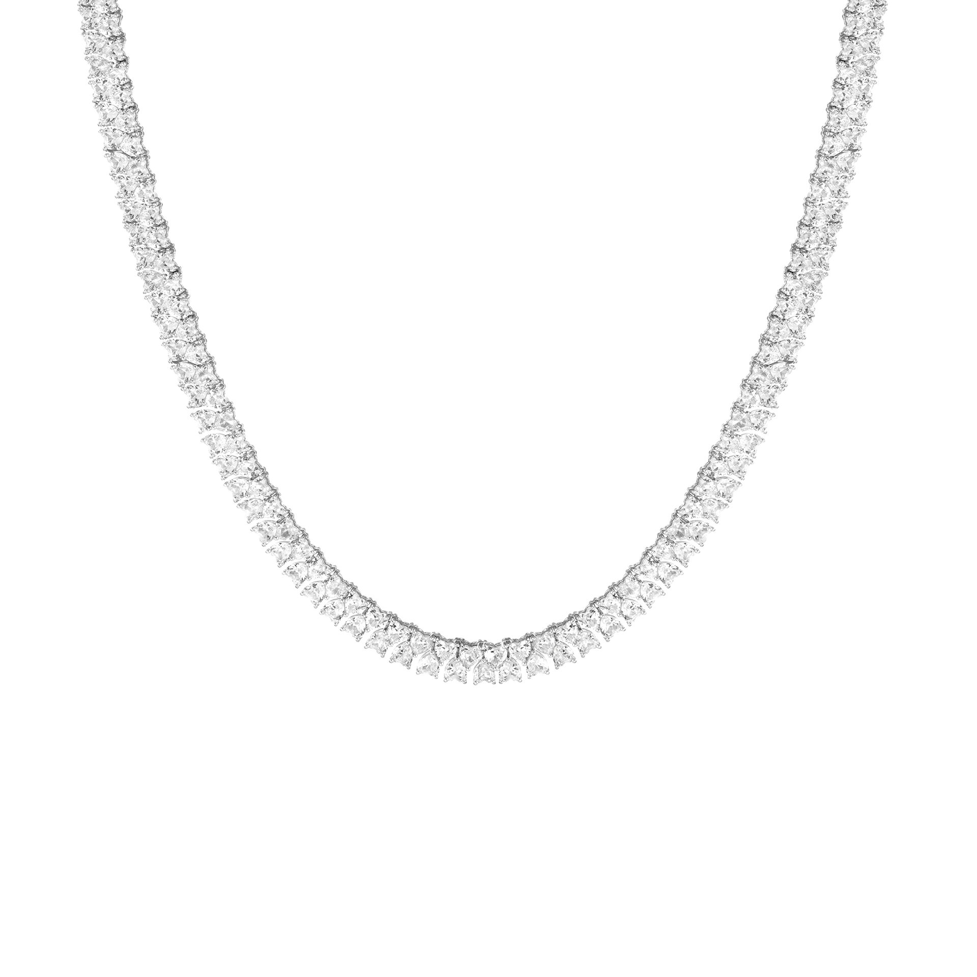Lab Grown White Sapphire Love Affair Tennis Necklace