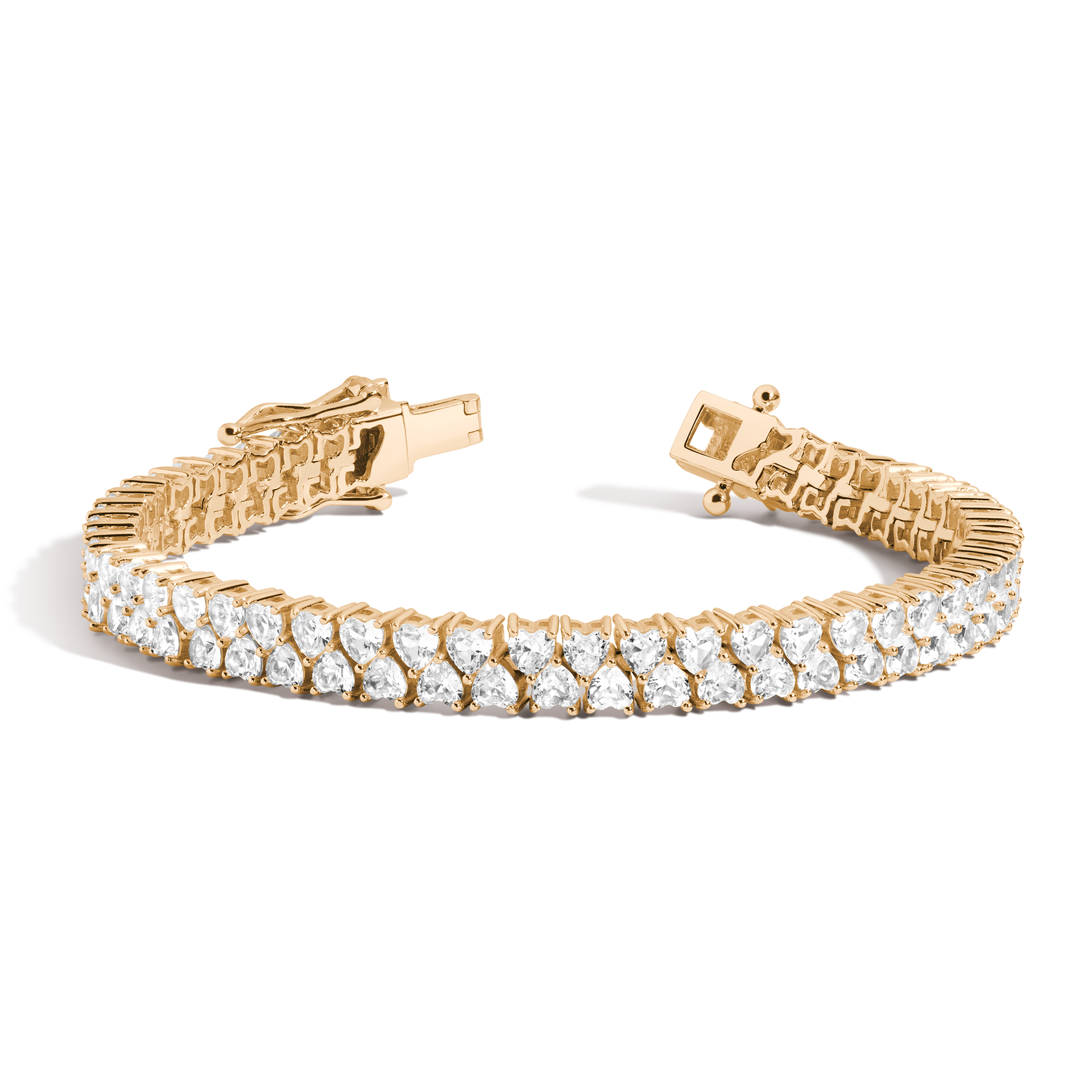 Lab Grown White Sapphire Love Affair Tennis Bracelet