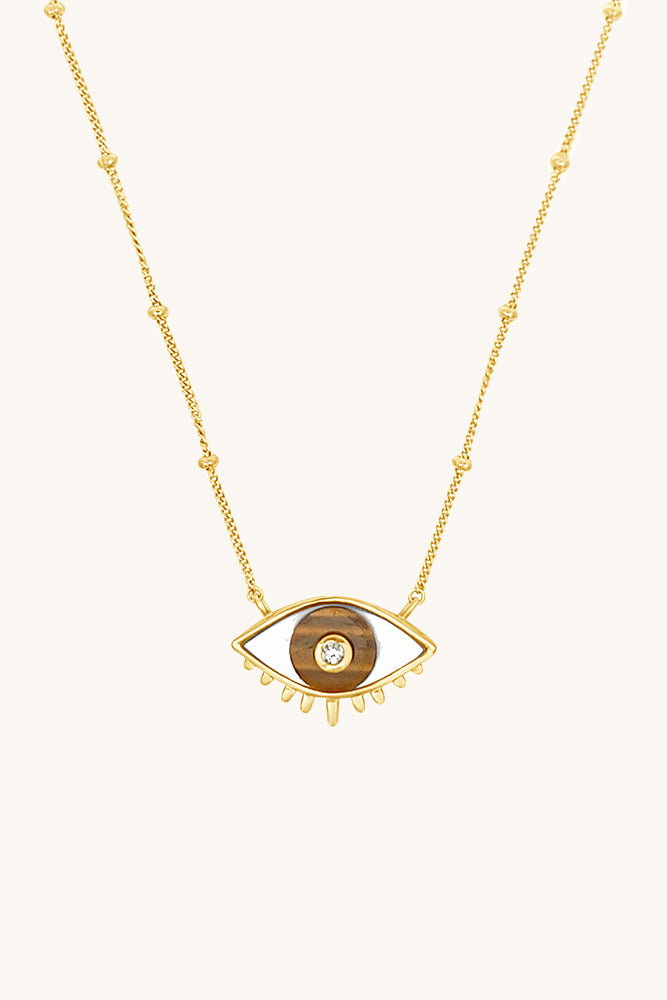 Lover's Eye Necklace - Tiger's Eye