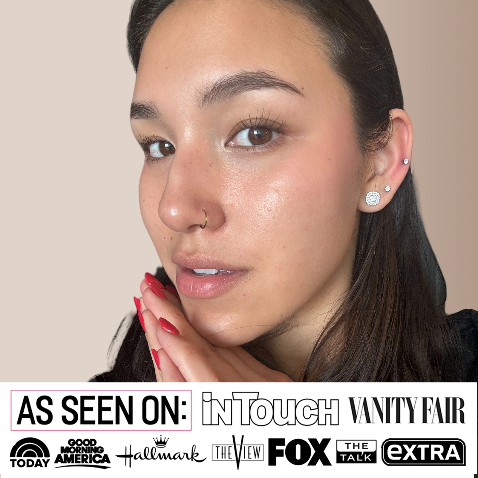 Moissanite by Cate & Chloe Lucy 18k Gold Plated 925 Sterling Silver Stud Earrings 0.6tcw