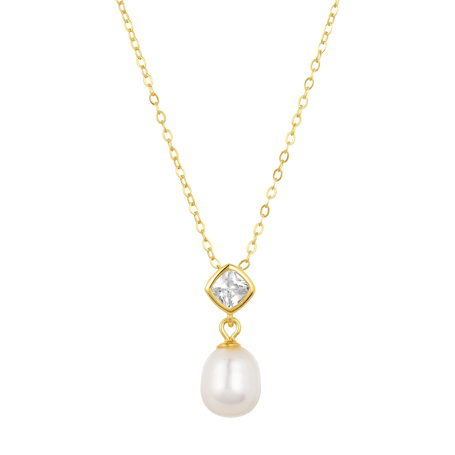 Mae Pearl Necklace Gold