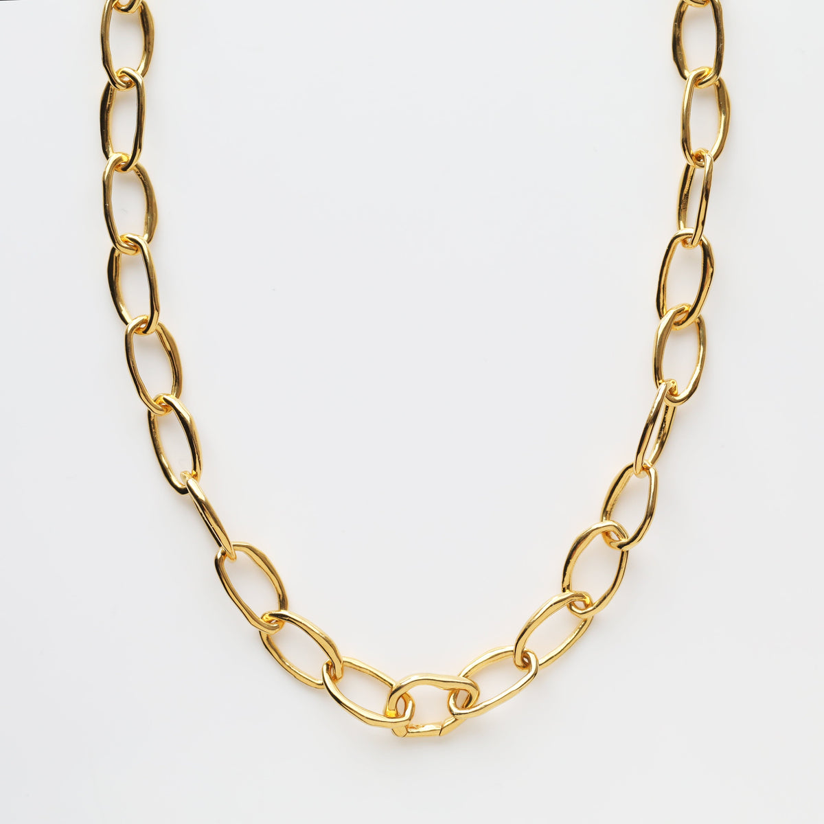 Molten Charm Holder Link Chain Necklace