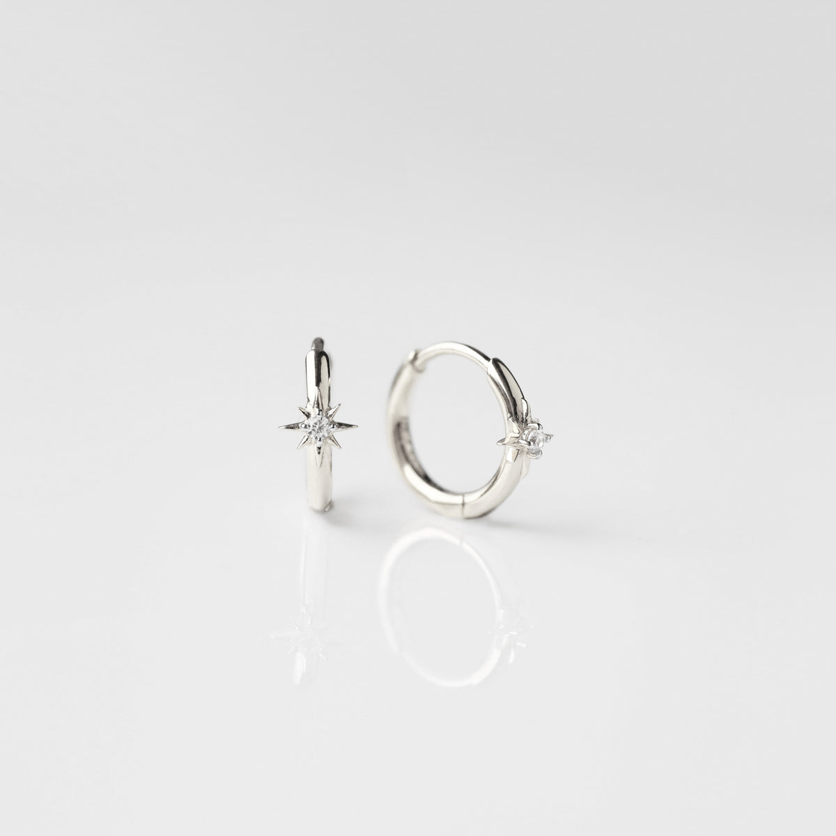 Celestia Star Huggie Hoop Earrings
