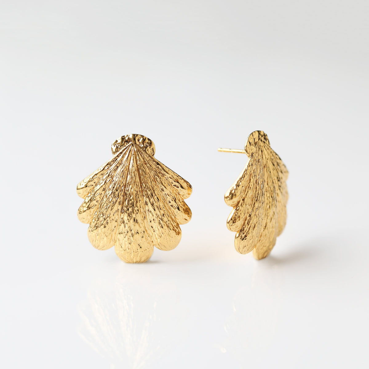 Luxe Shell Statement Stud Earrings