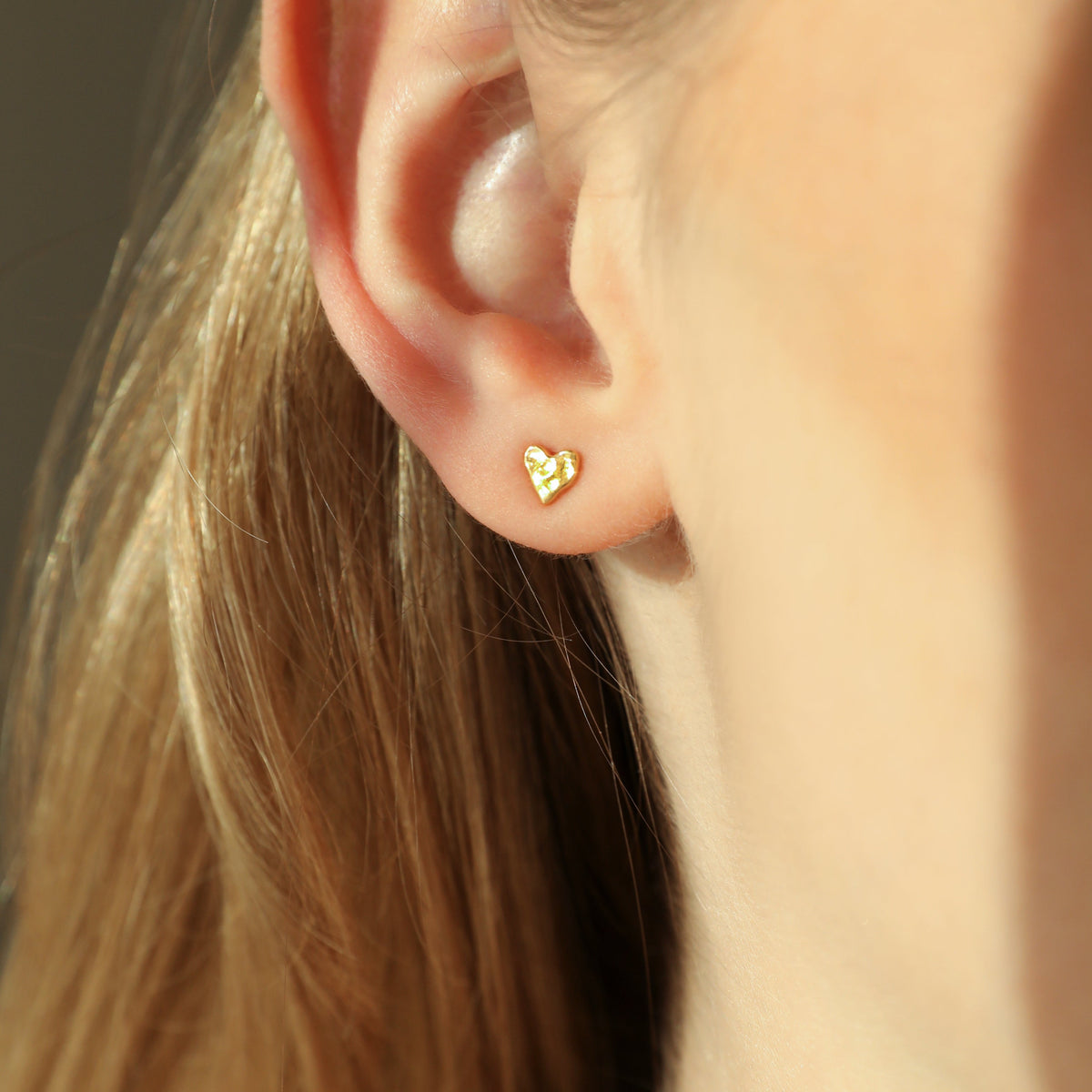 Sweetheart Stud Earrings