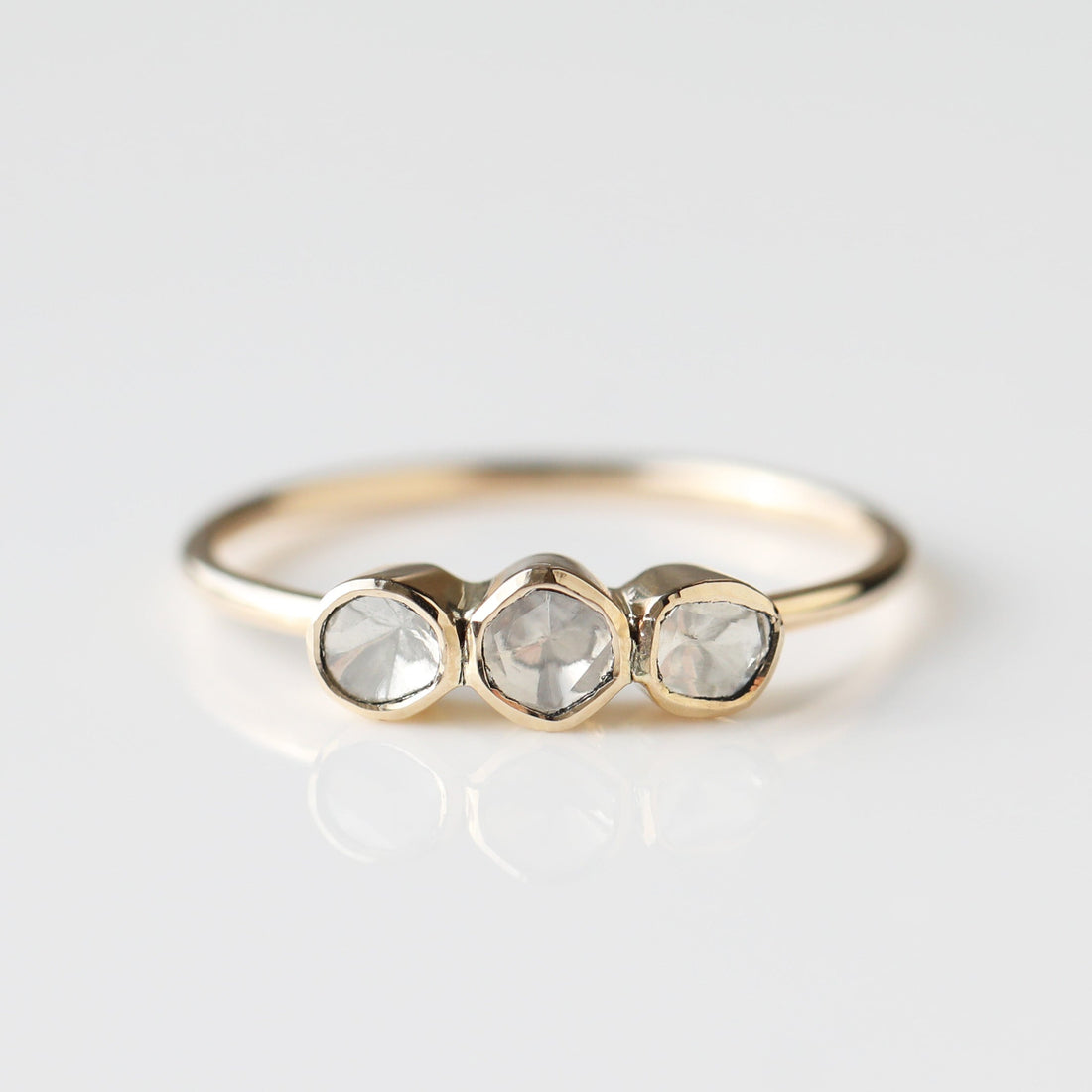 Polki Diamond Trilogy Ring