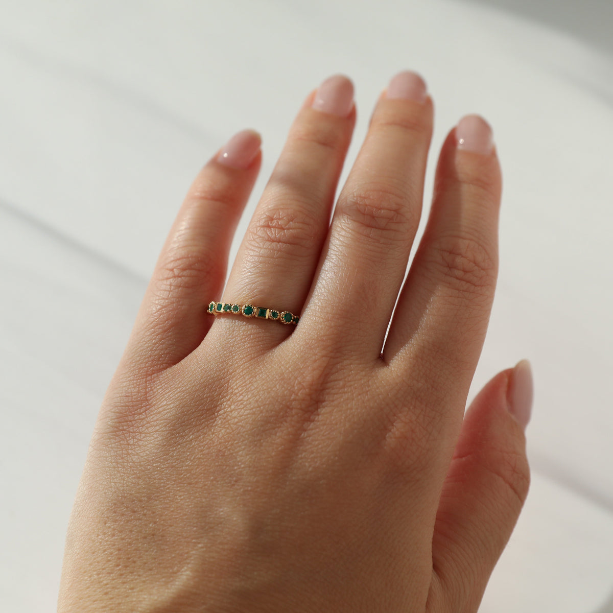 Emerald Constellation Ring