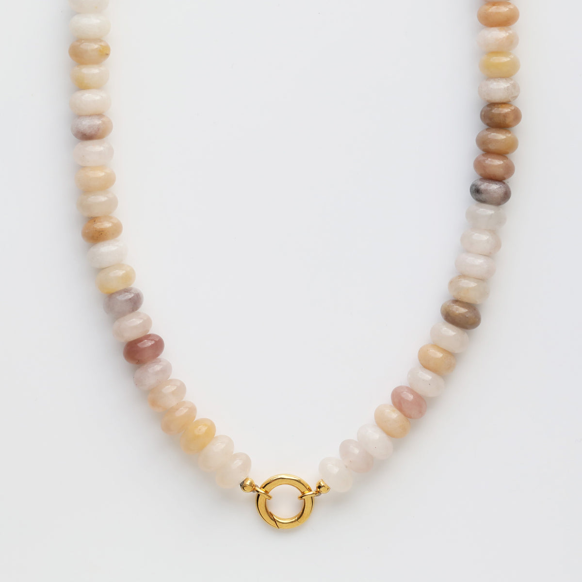 Moonstone Jade Beaded Necklace