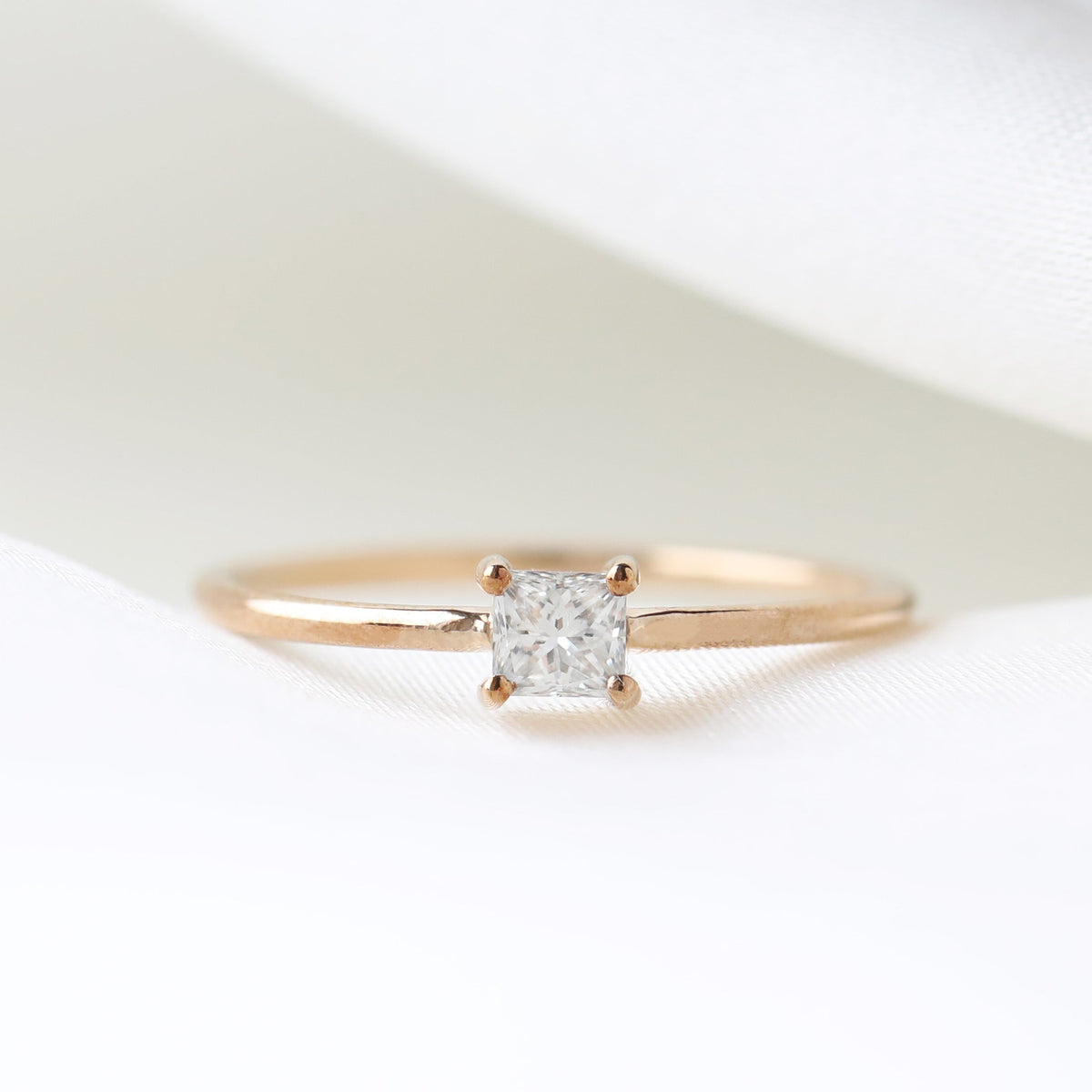 Cushion Cut Diamond Solitaire Ring - UK Size O