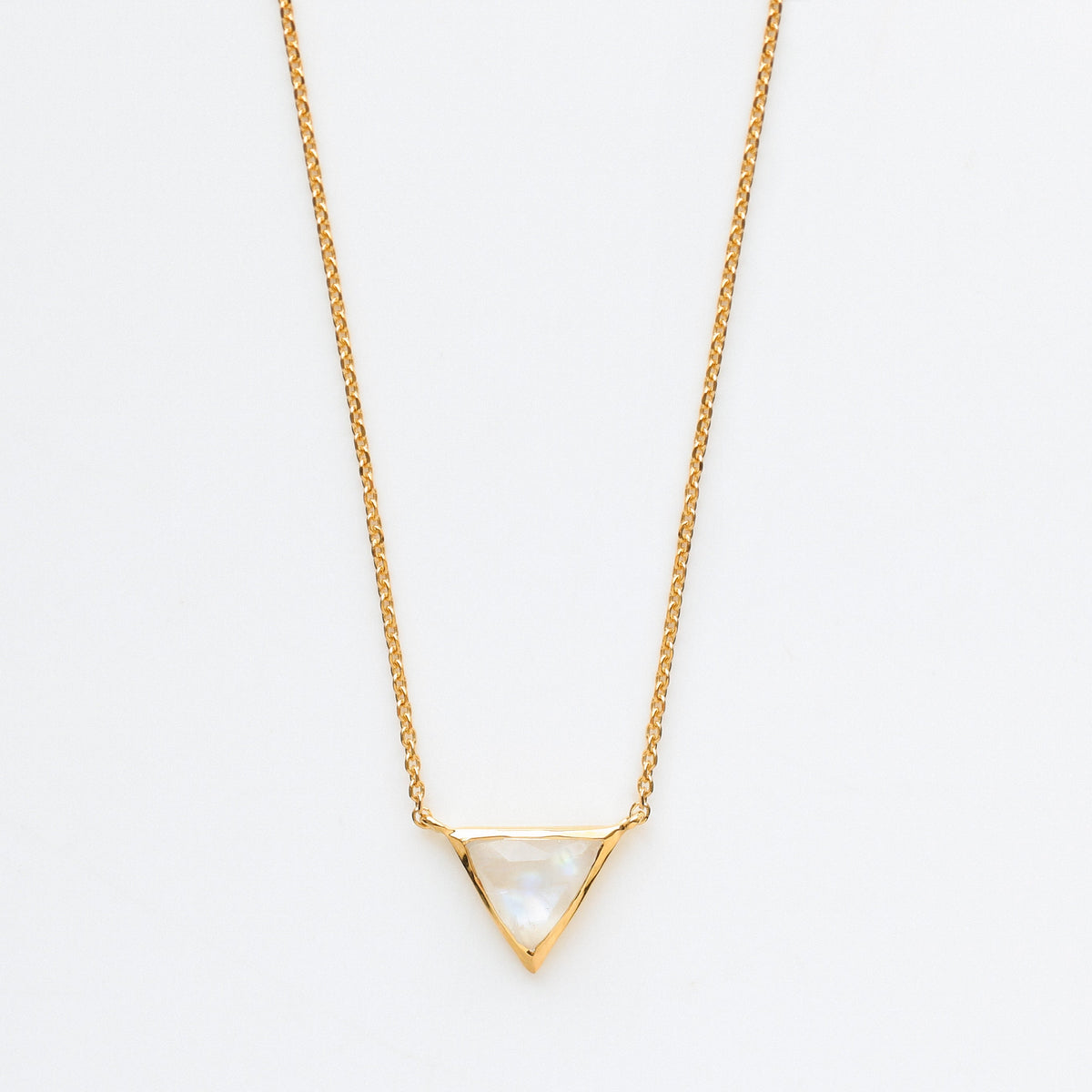 Icon Moonstone Triangle Necklace