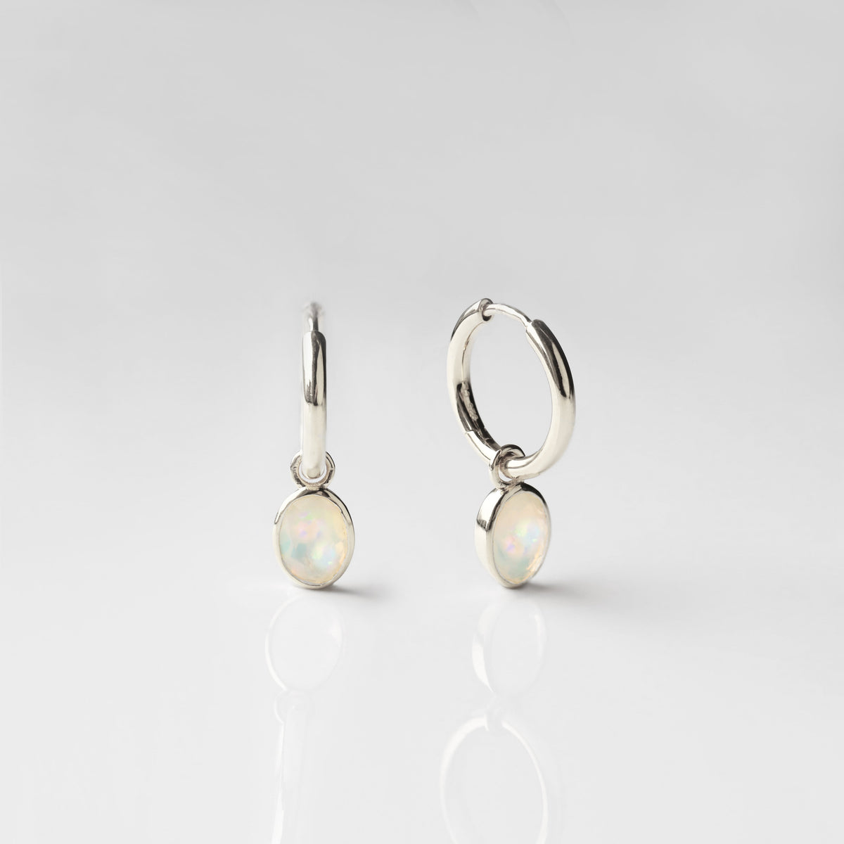 Ayla Opal Drop Hoop Earrings