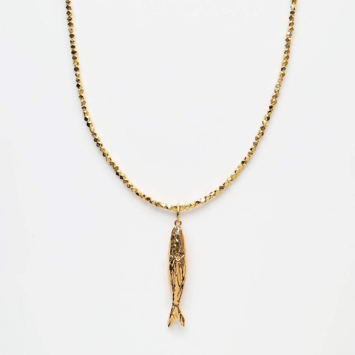 Soleil Chain with Molten Diamond Fish Pendant