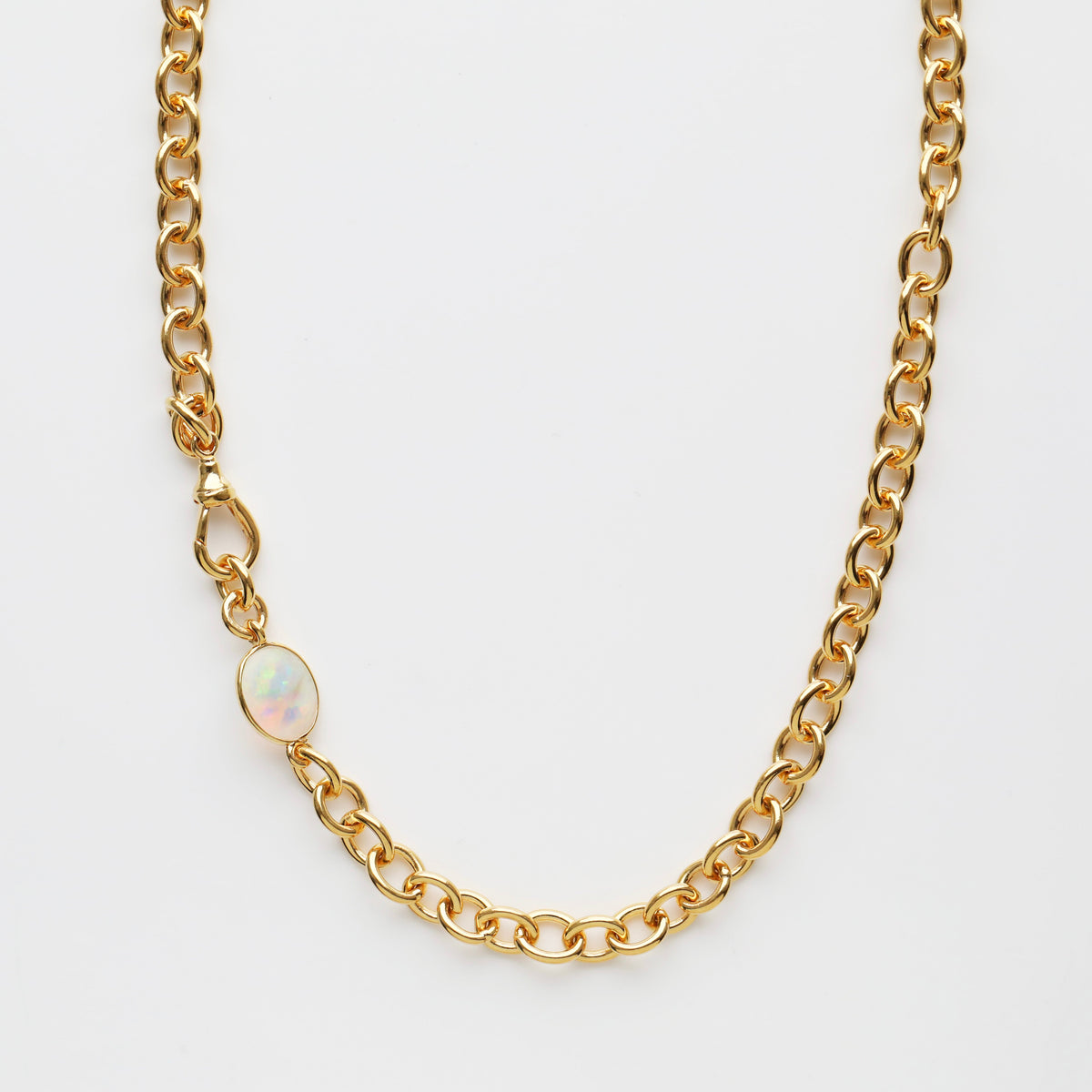 Luxe Opal Albert Chain Necklace